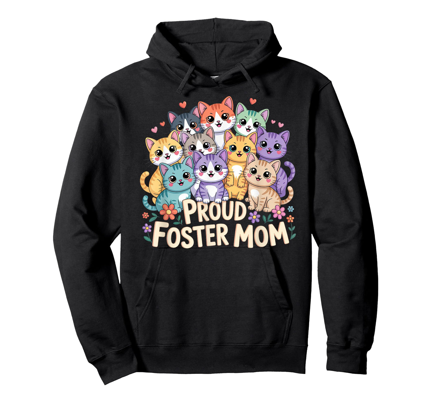 Proud Foster Mom Funny Foster Cat Adopt Cats Women Cat Mama T-Shirt