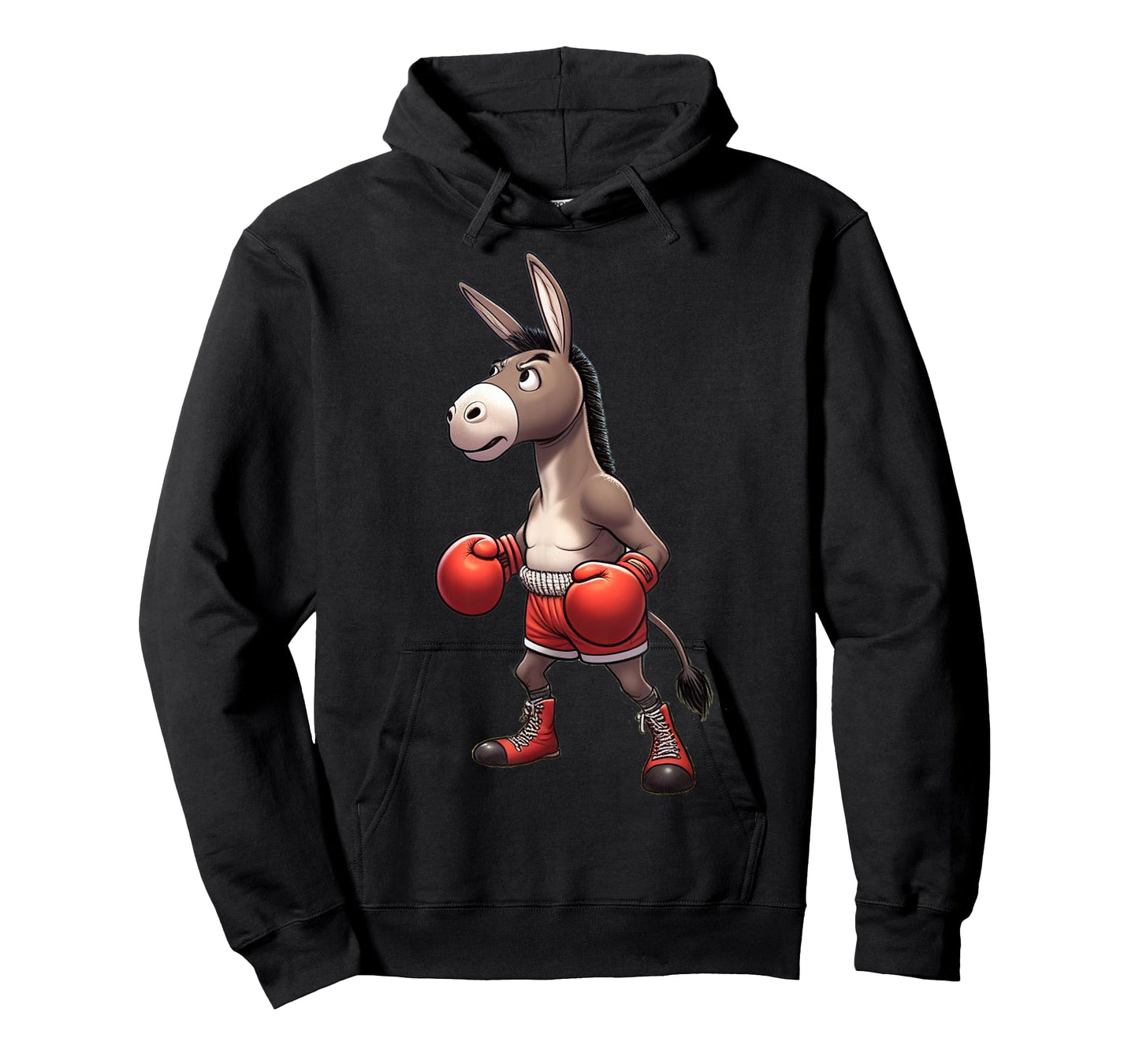 A donkey practicing boxing Funny Donkey Art For Men Women T-Shirt