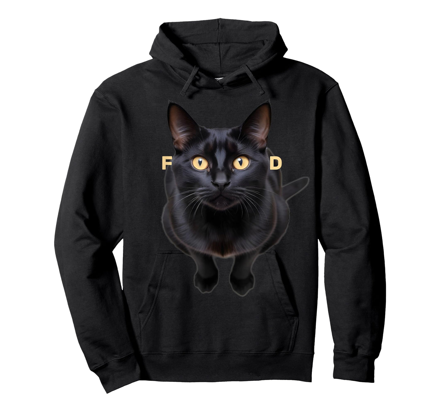 Funny Black Cat Food Men Women Girls Kids T-Shirt