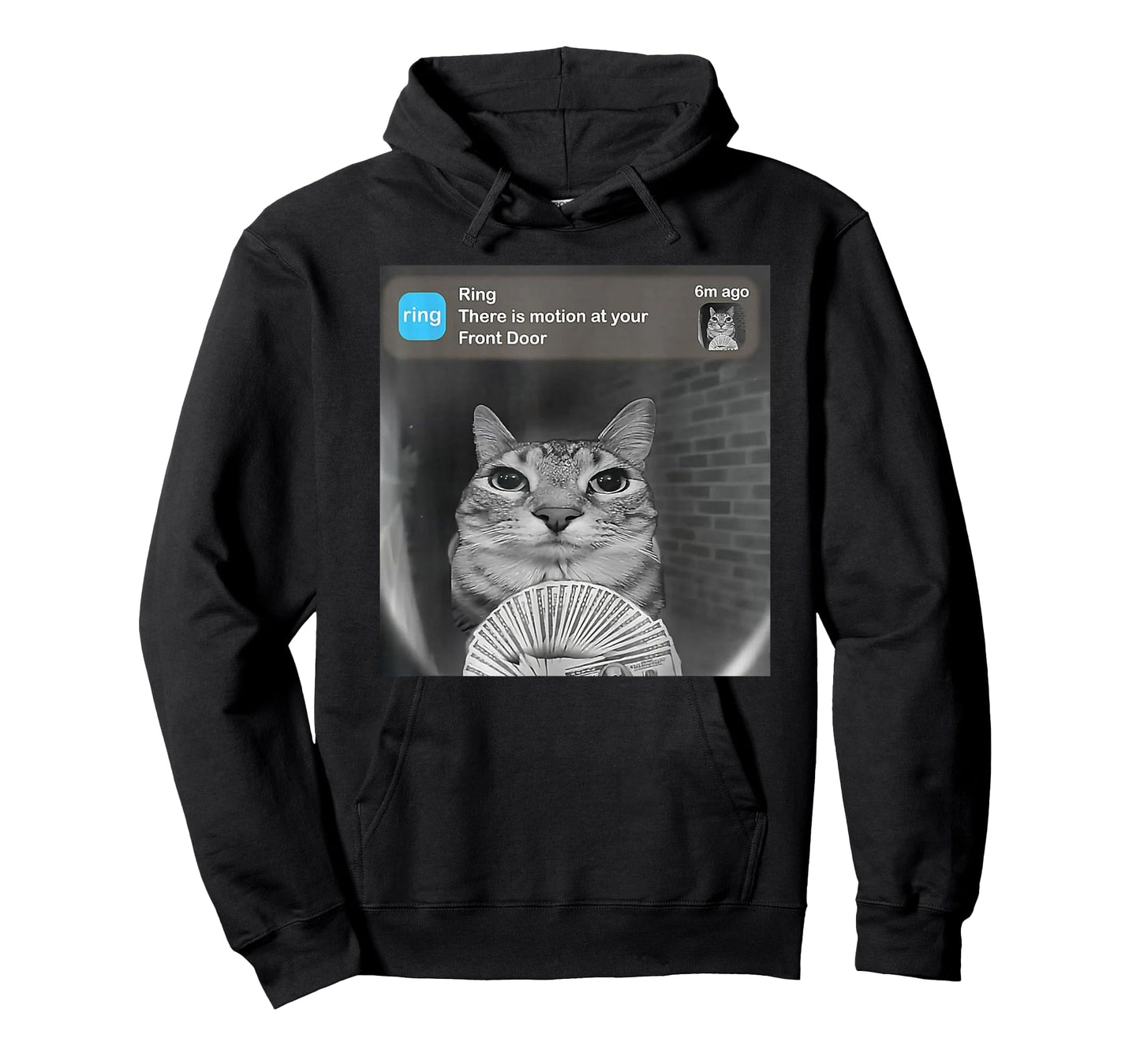 Funny Cat Meme Money Doorbell Joke T-Shirt