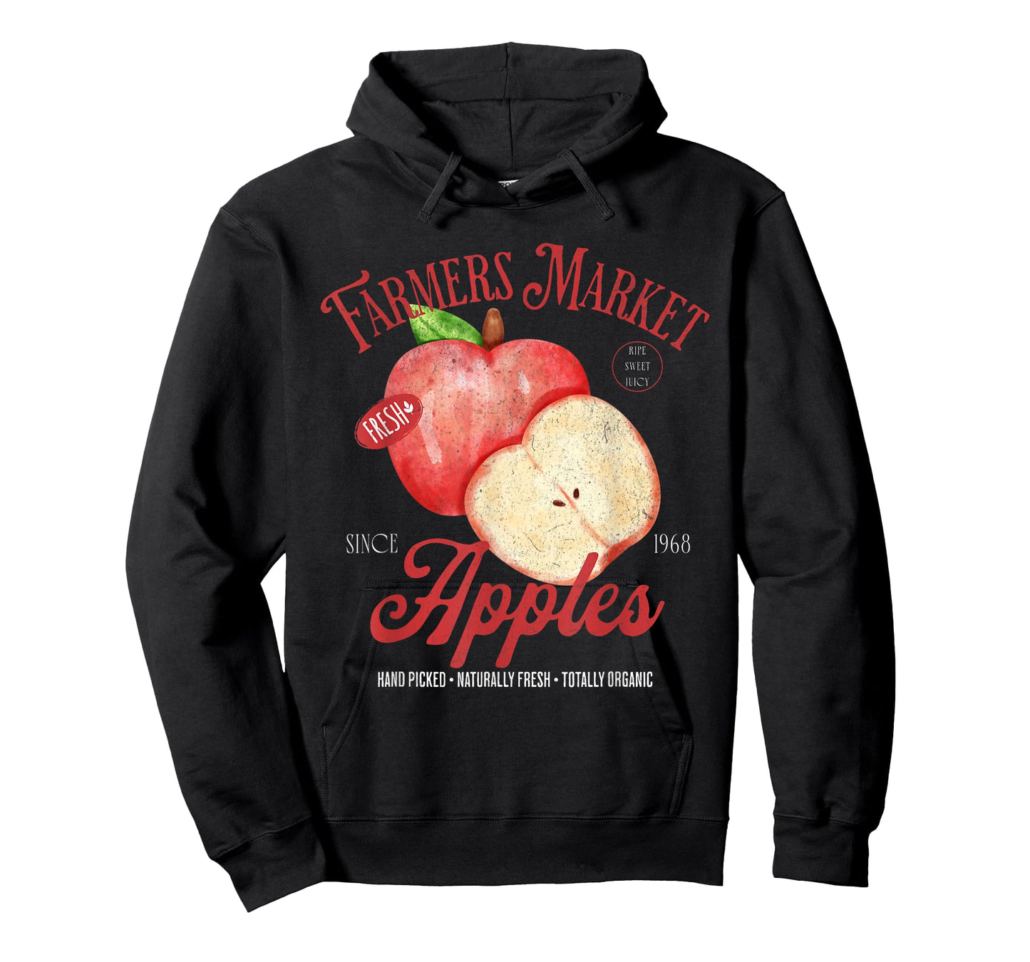 Farmers Market Apples Farm Fresh Vintage Fruit Retro Apples T-Shirt