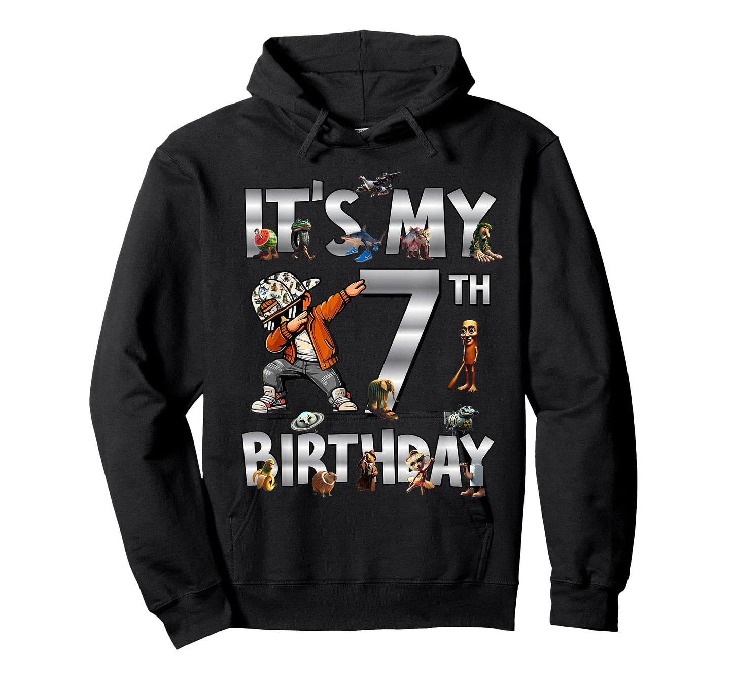 It's My 7th Birthday Dabbing Boy Italian Brainrot Meme T-Shirt