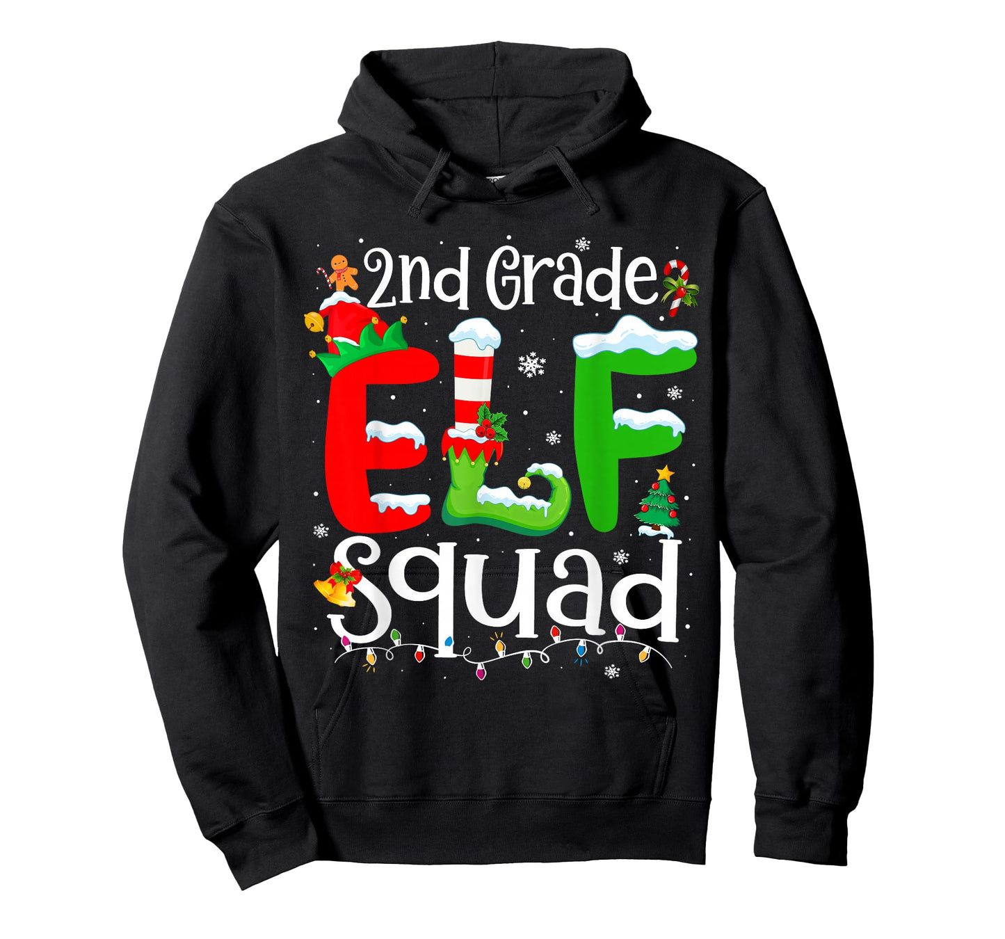 2nd Grade Elf Squad Funny Teacher Christmas Students T-Shirt
