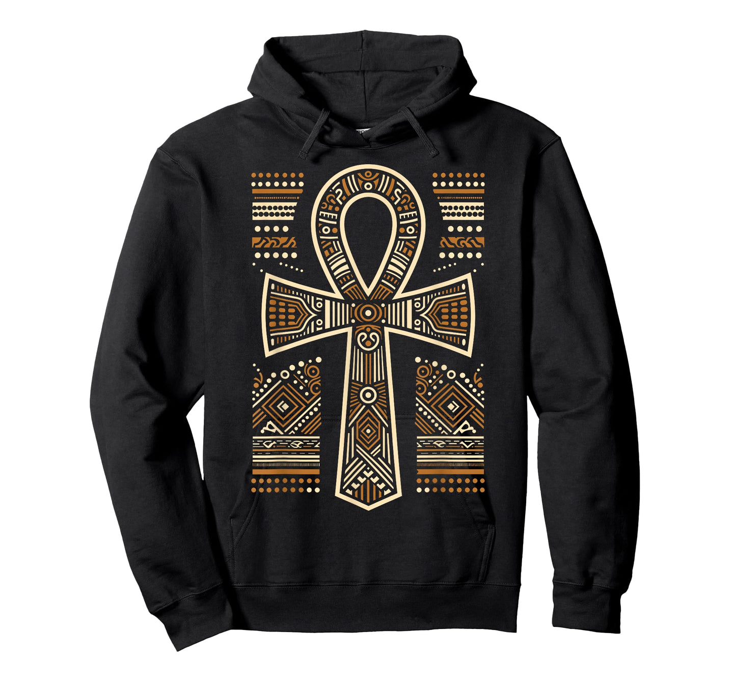 Cool Egypt Ankh Key of Life Symbol In Tribal Art Style T-Shirt