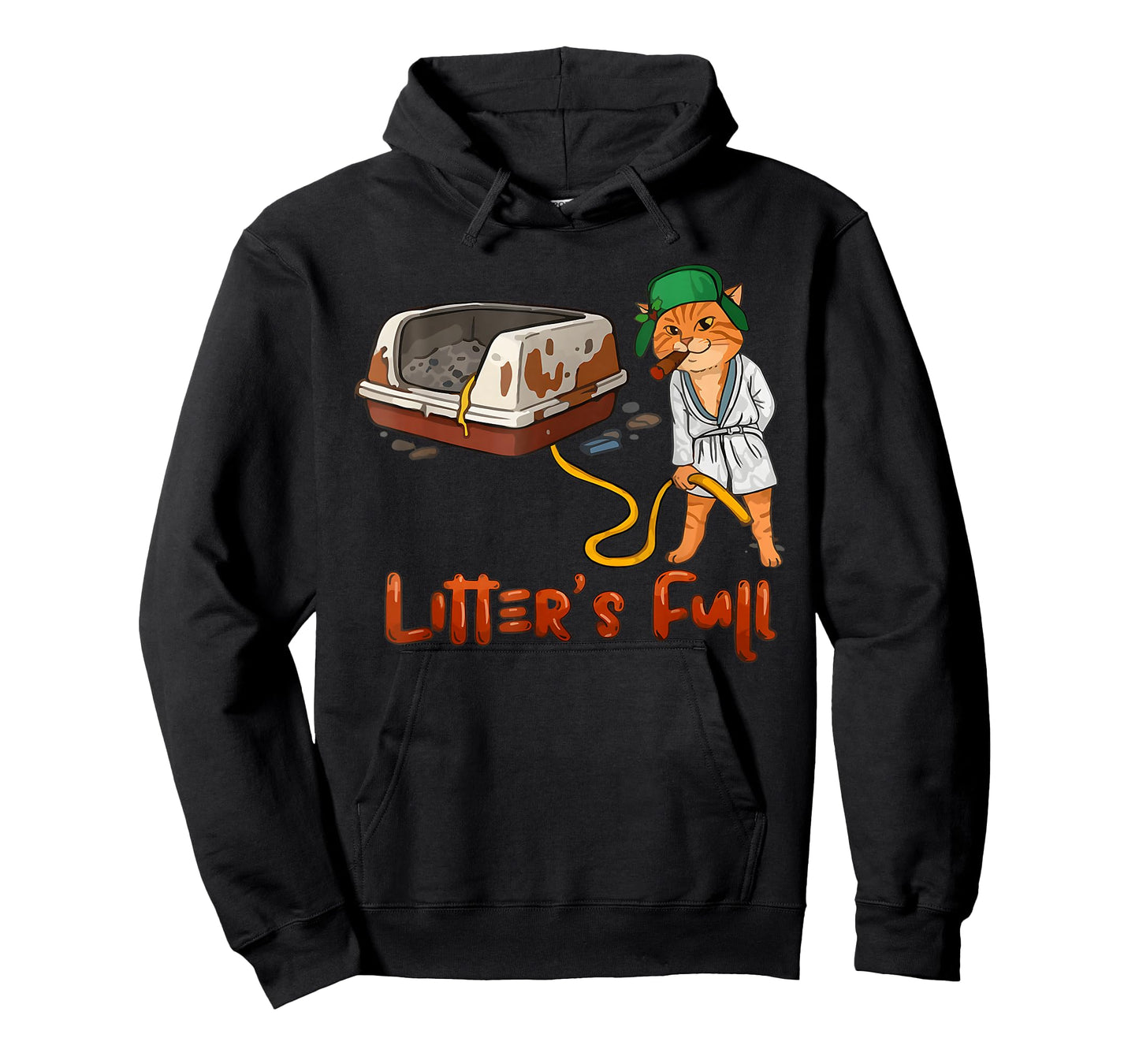 Litter’s Full Funny Cat Lovers Christmas Xmas Grumpy Humor T-Shirt