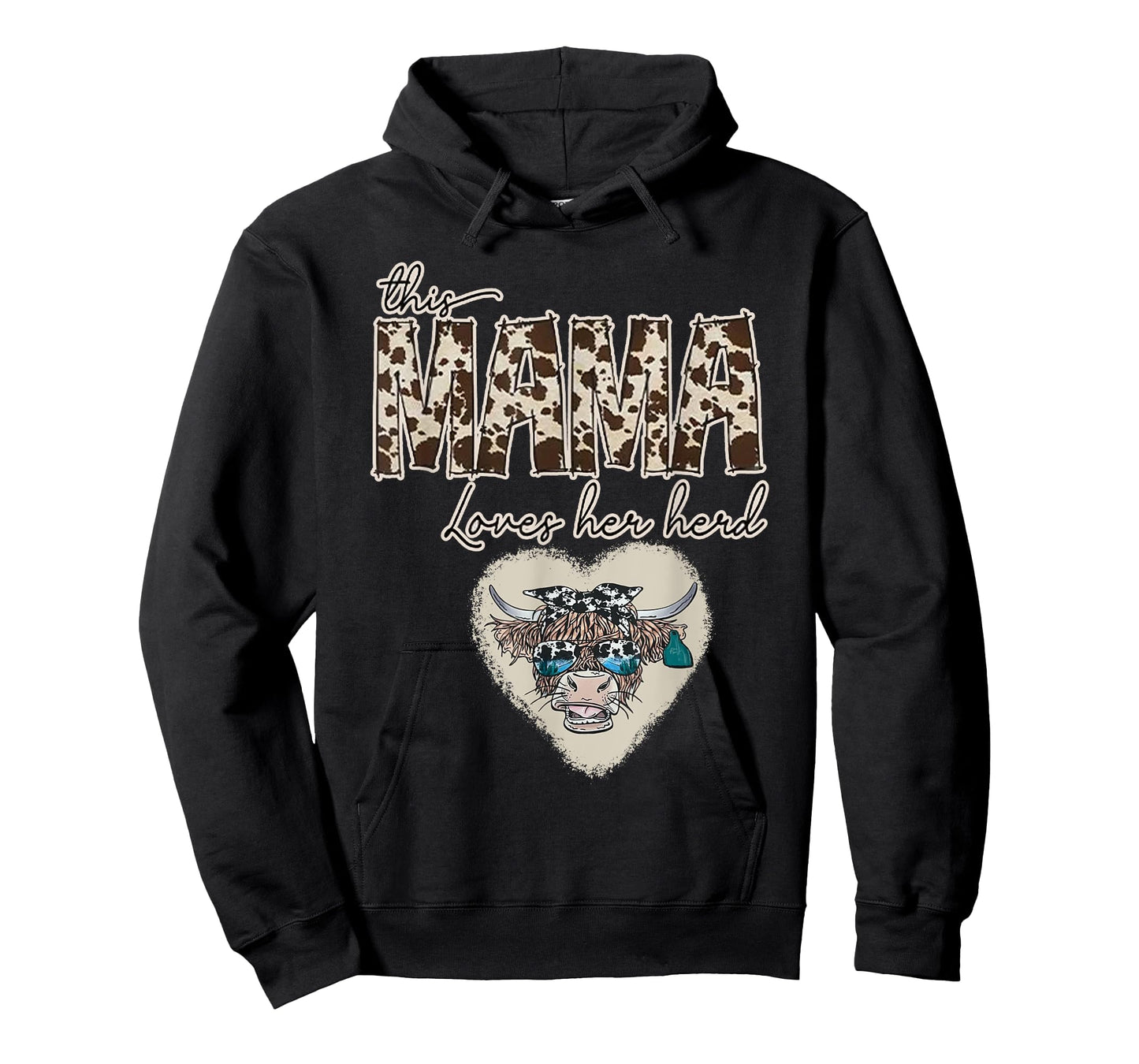 Cow Print Mama Shirt, Farmer, Mama Loves Her Herd Tee gifts T-Shirt