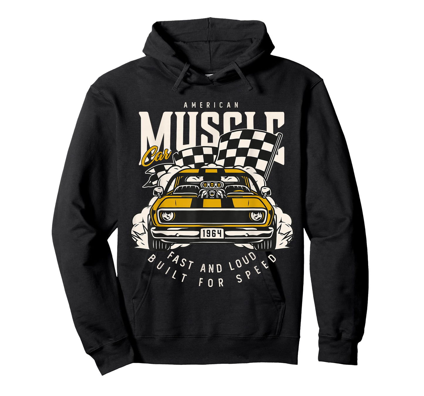 Vintage American Muscle Car Racing Flag T-Shirt