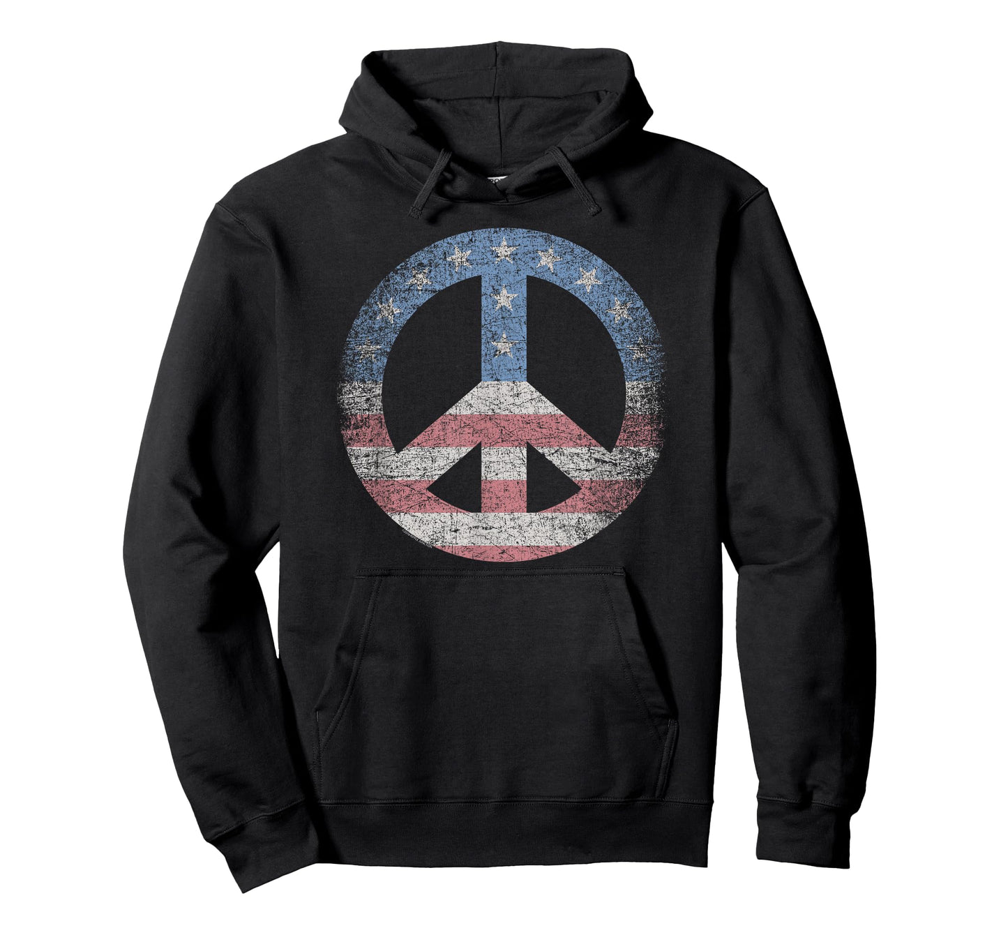 Peace In The U.S.A. Vintage American Flag Symbol T-Shirt