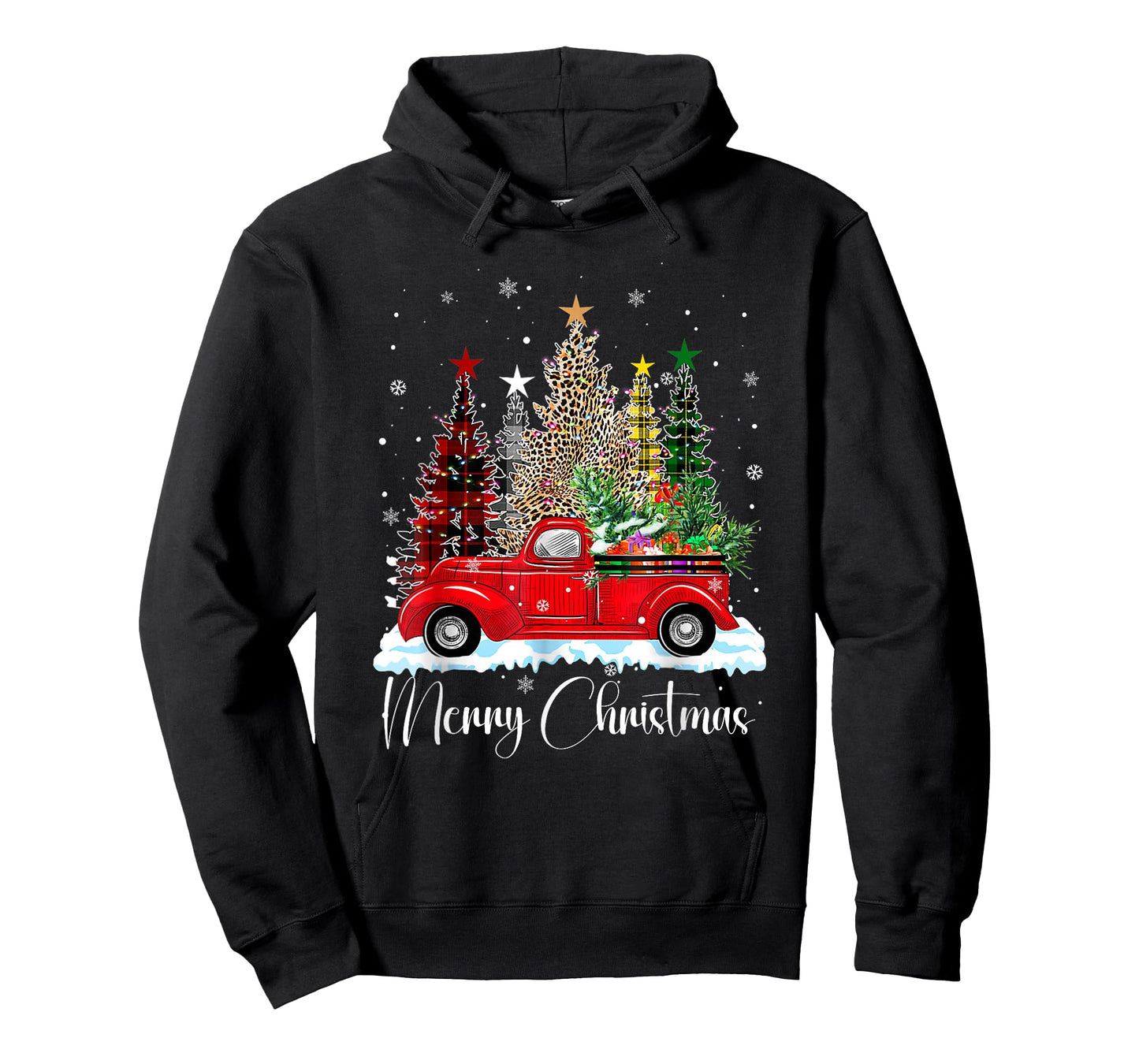 Vintage Merry Christmas Red Truck Old Fashioned Christmas T-Shirt