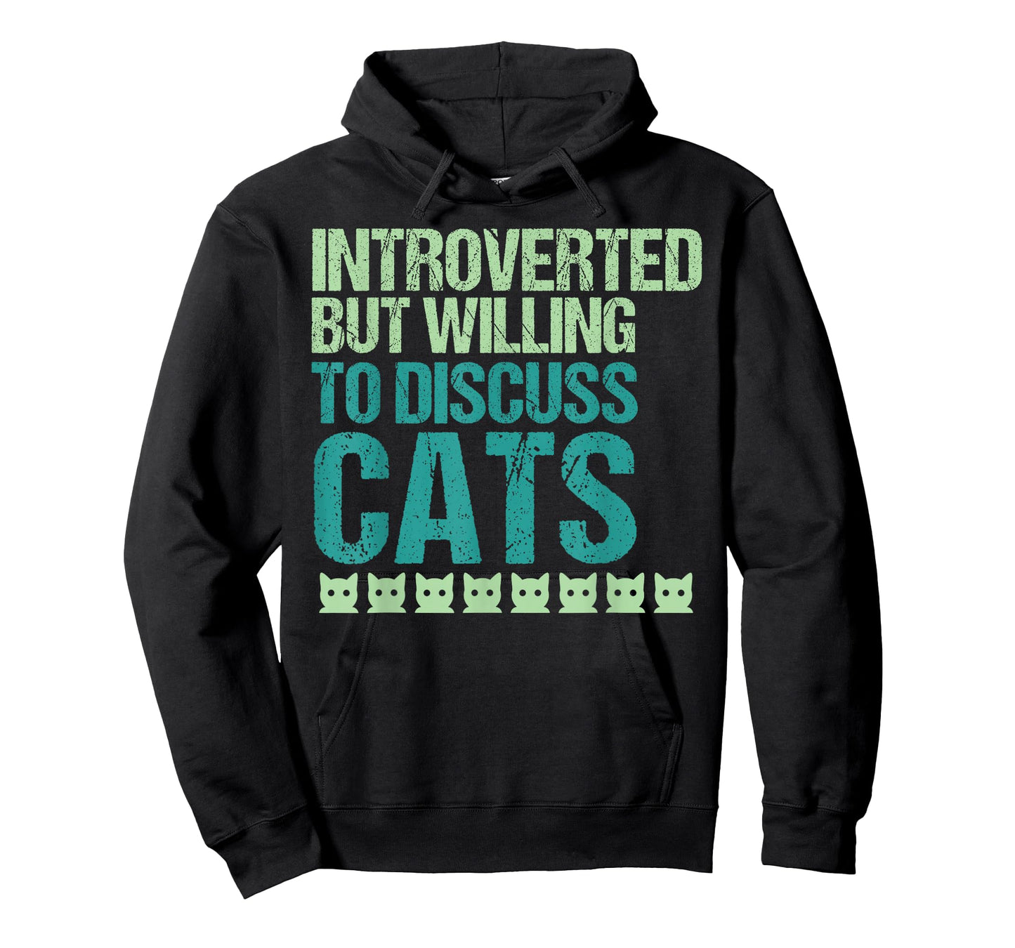 Introverted But Willing To Discuss Cats Introvert Cat Lover T-Shirt