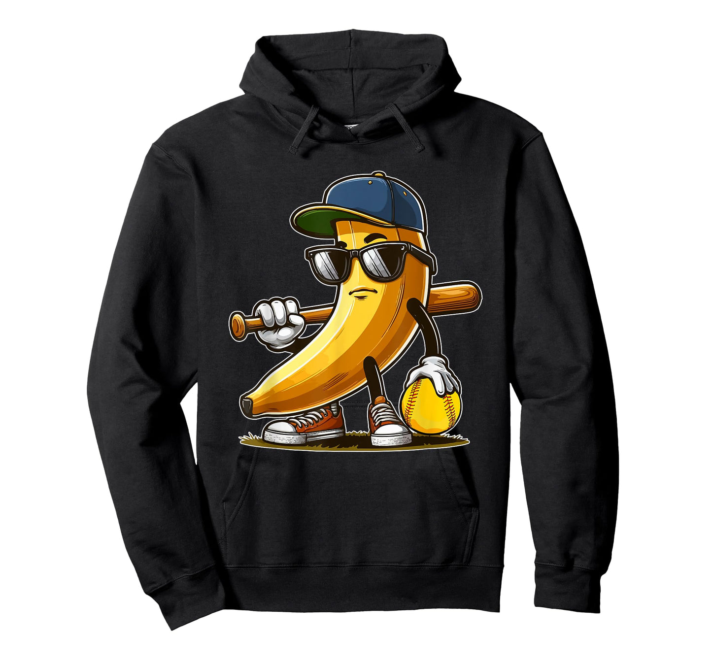 Softball Matching Player Fan Vegan Costume Banana Sunglasses T-Shirt