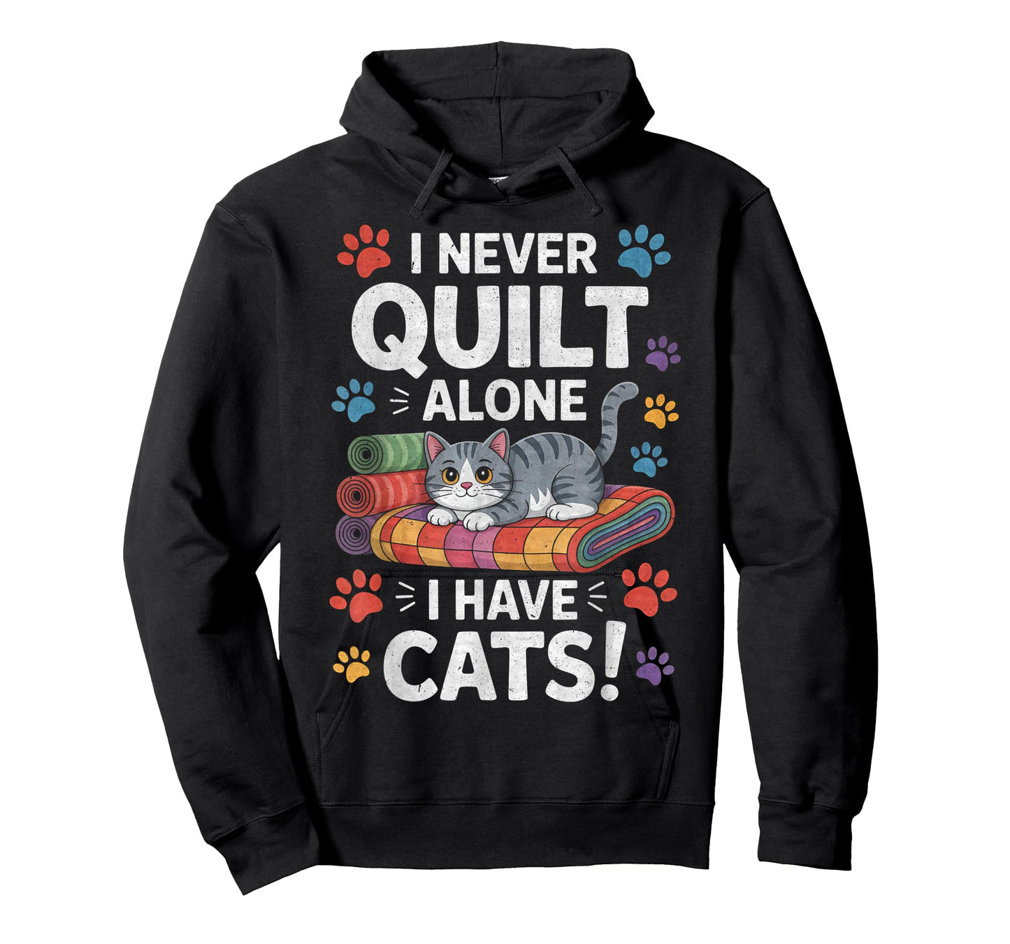 Funny Quilting Art for Men Women Cat Quilt Sewing Quilter T-Shirt