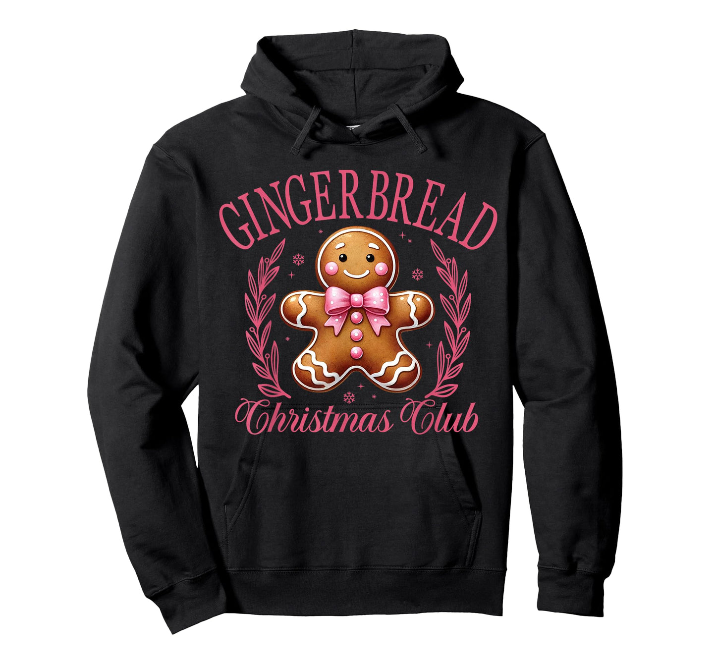Coquette Bow Pink Gingerbread Christmas Girl Women Xmas T-Shirt