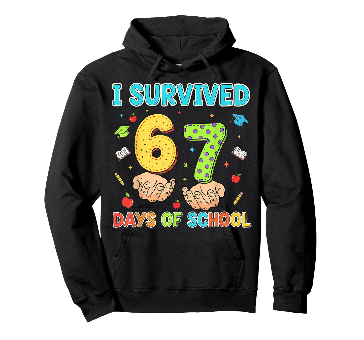 I Survived 67 Days of School Funny Six Seven 6 7 Meme Z Gen T-Shirt