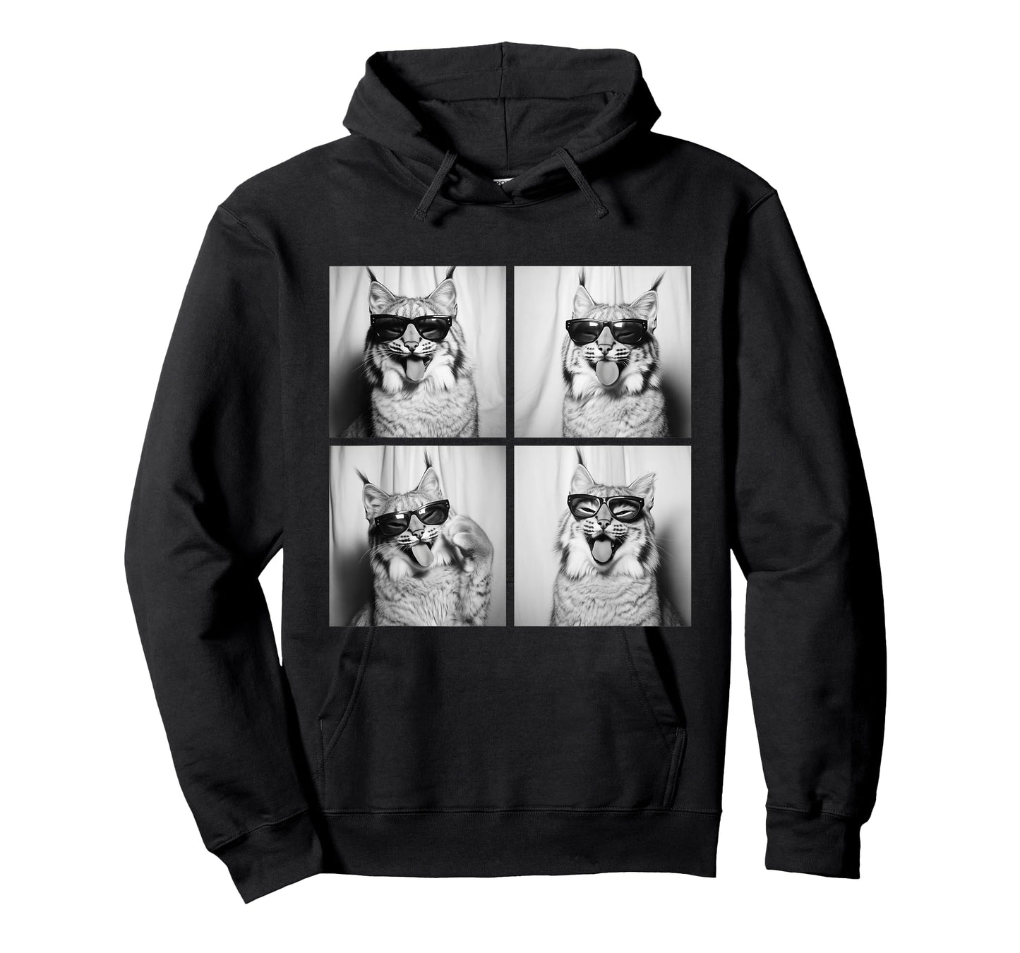 Funny Bobcats with Sunglasses Cool Lynx Animals Humor Meme T-Shirt