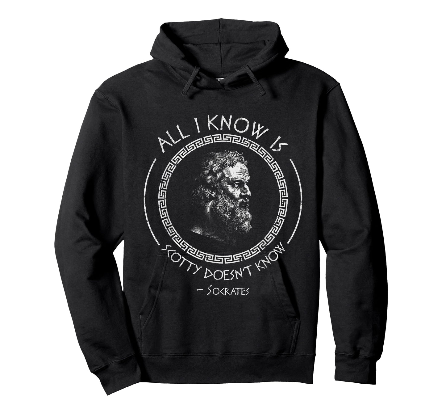 All I Know Is Scotty Doesn’t Know Socrates Vintage Quote T-Shirt
