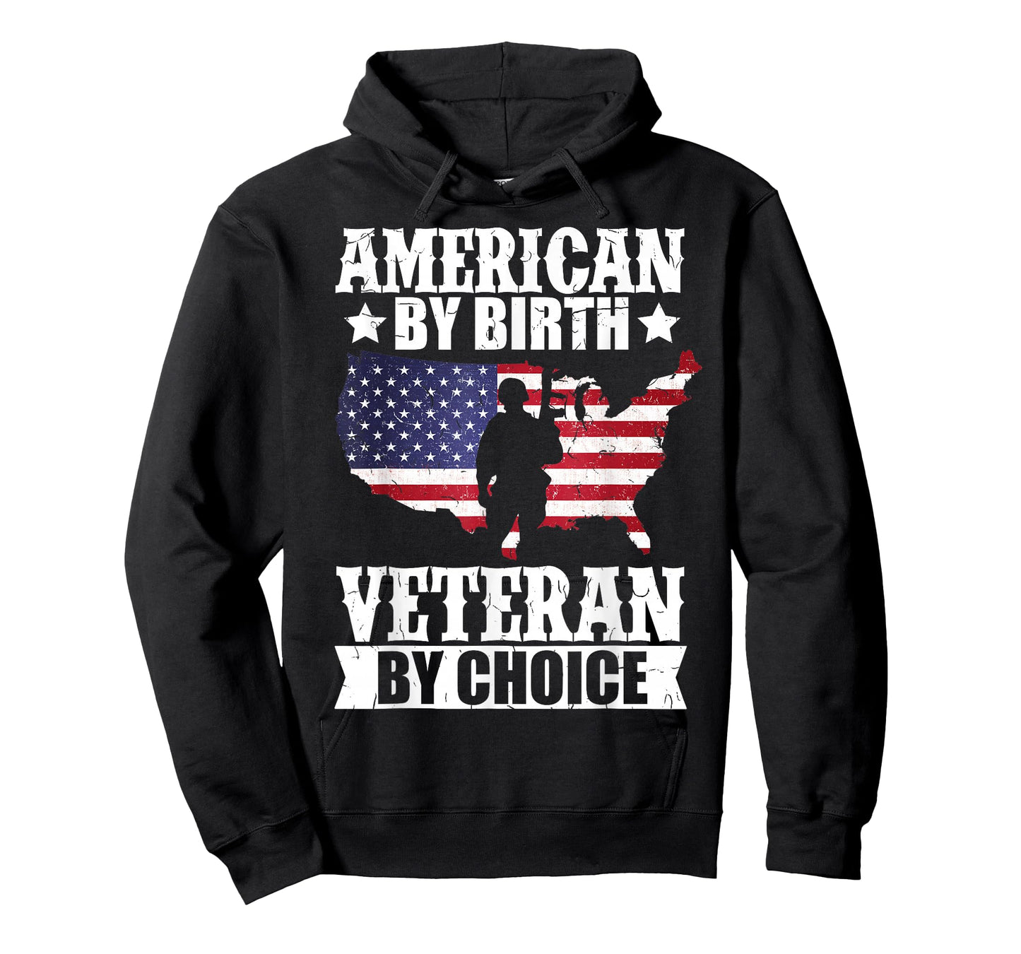 American by Birth Veteran by Choice US Flag Veterans Day T-Shirt