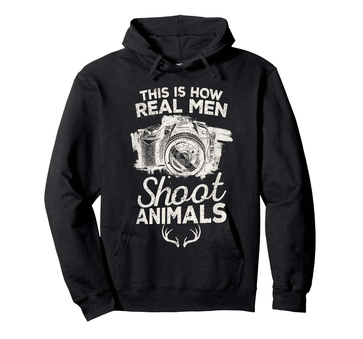 This is How Real Men Shoot Animals Camera Wild Hunting Vegan T-Shirt