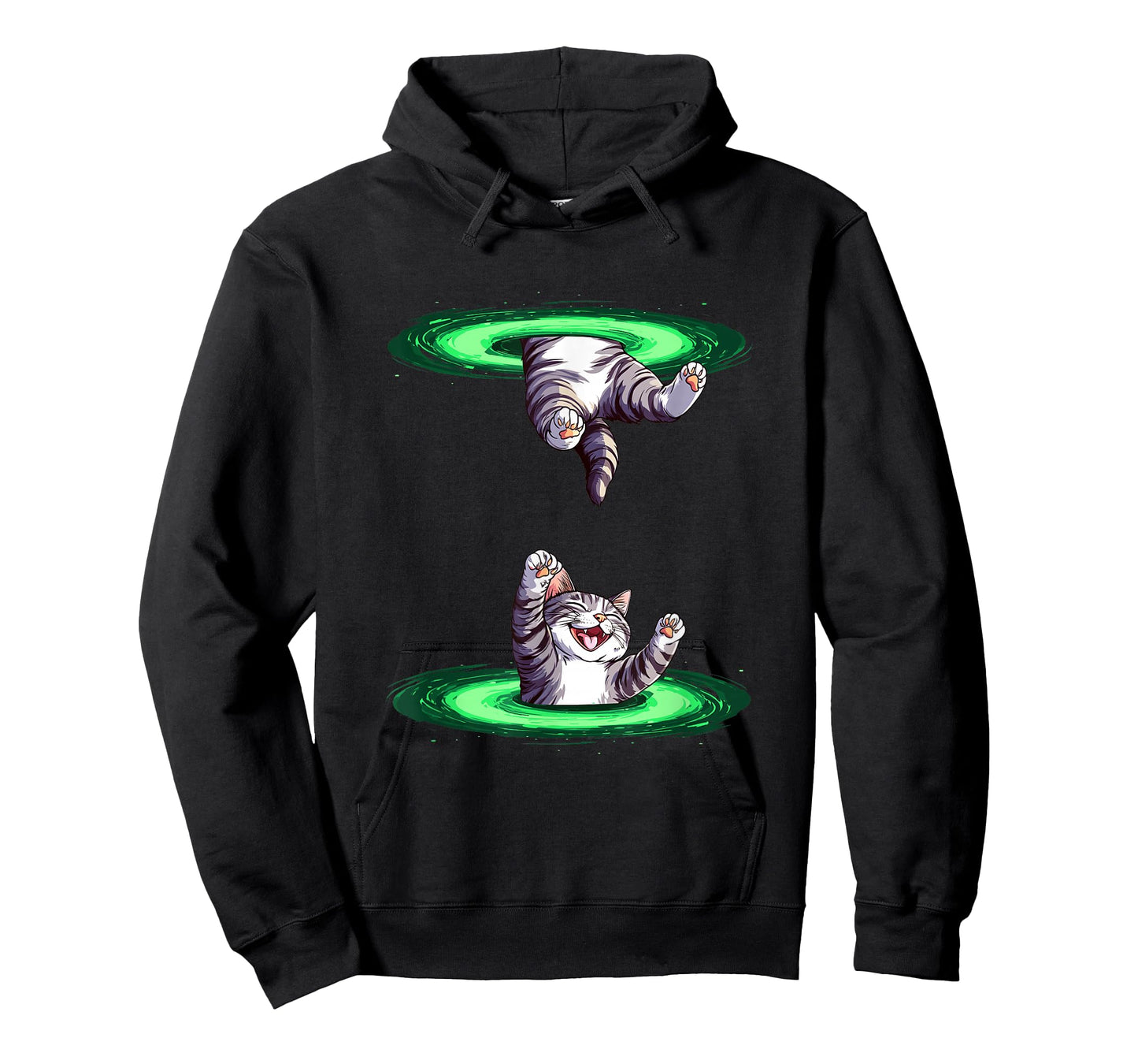 Funny Fiction Cat with Portal for Boys and Girls T-Shirt