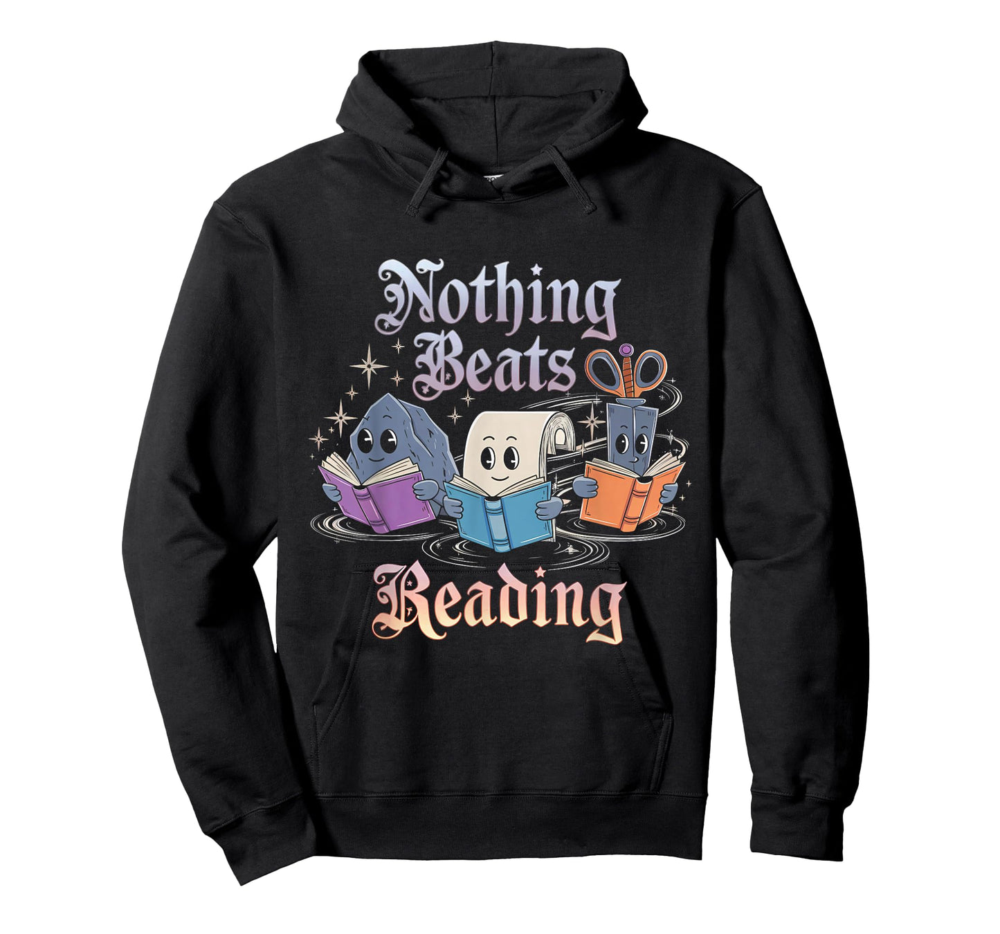 Nothing Beats Reading Book Librarian Rock Paper Scissors T-Shirt