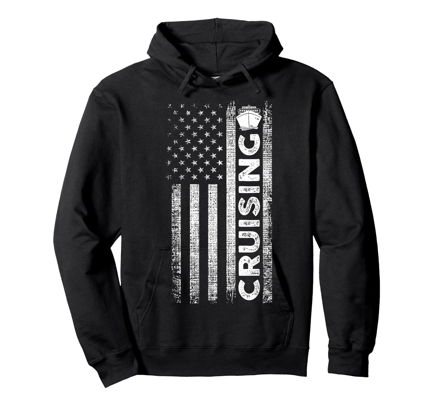 Cruise Ship Captain American Flag Cruising T-Shirt