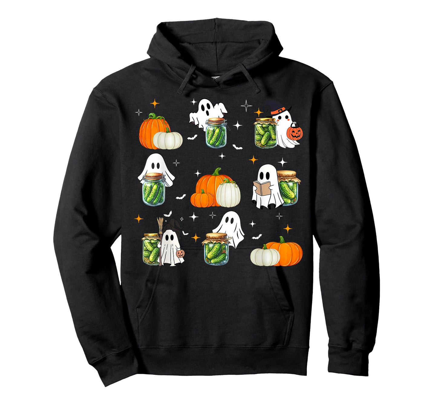 Cute Ghost Pickles Jar Canning Season Gardener Halloween T-Shirt