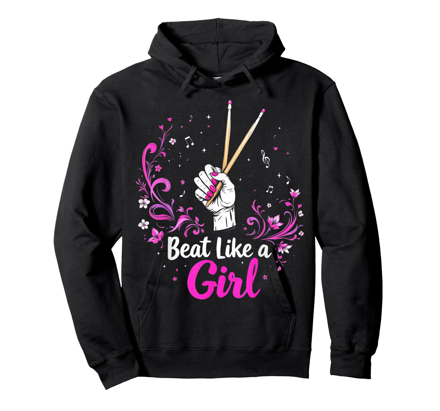 Funny Drummer Art For Girls Women Drumming Drum Set Girl T-Shirt
