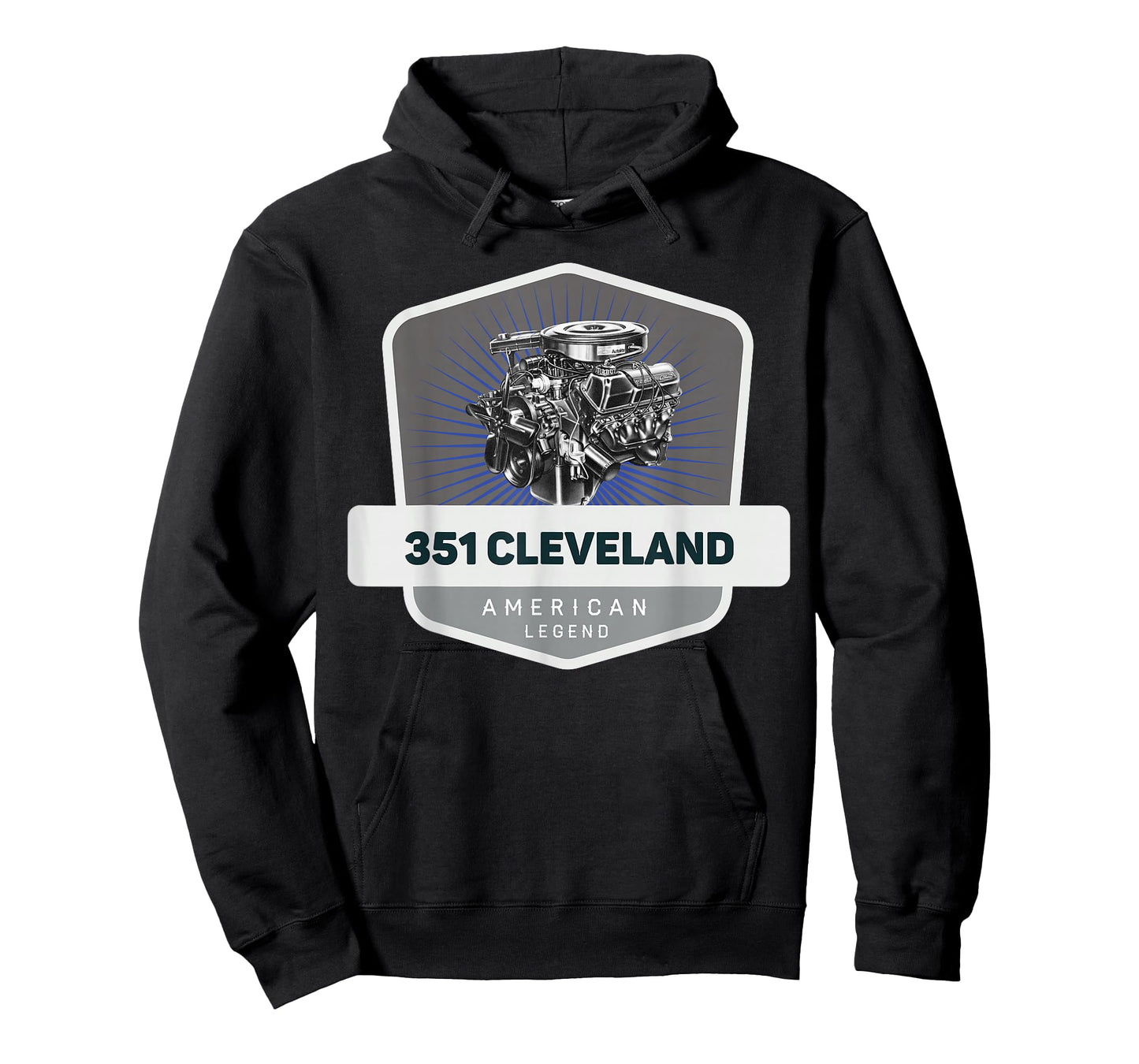 351 Cleveland V8 Muscle Car Legend Engine Retro Logo Retro T-Shirt