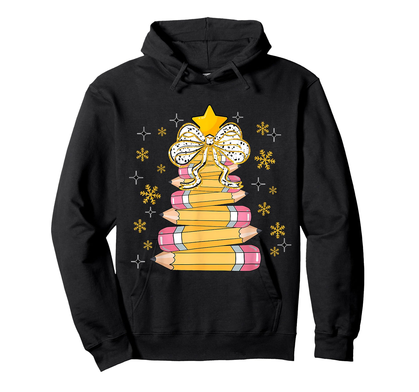 Christmas Pencil Tree Teacher Crayon Tree Light Students T-Shirt