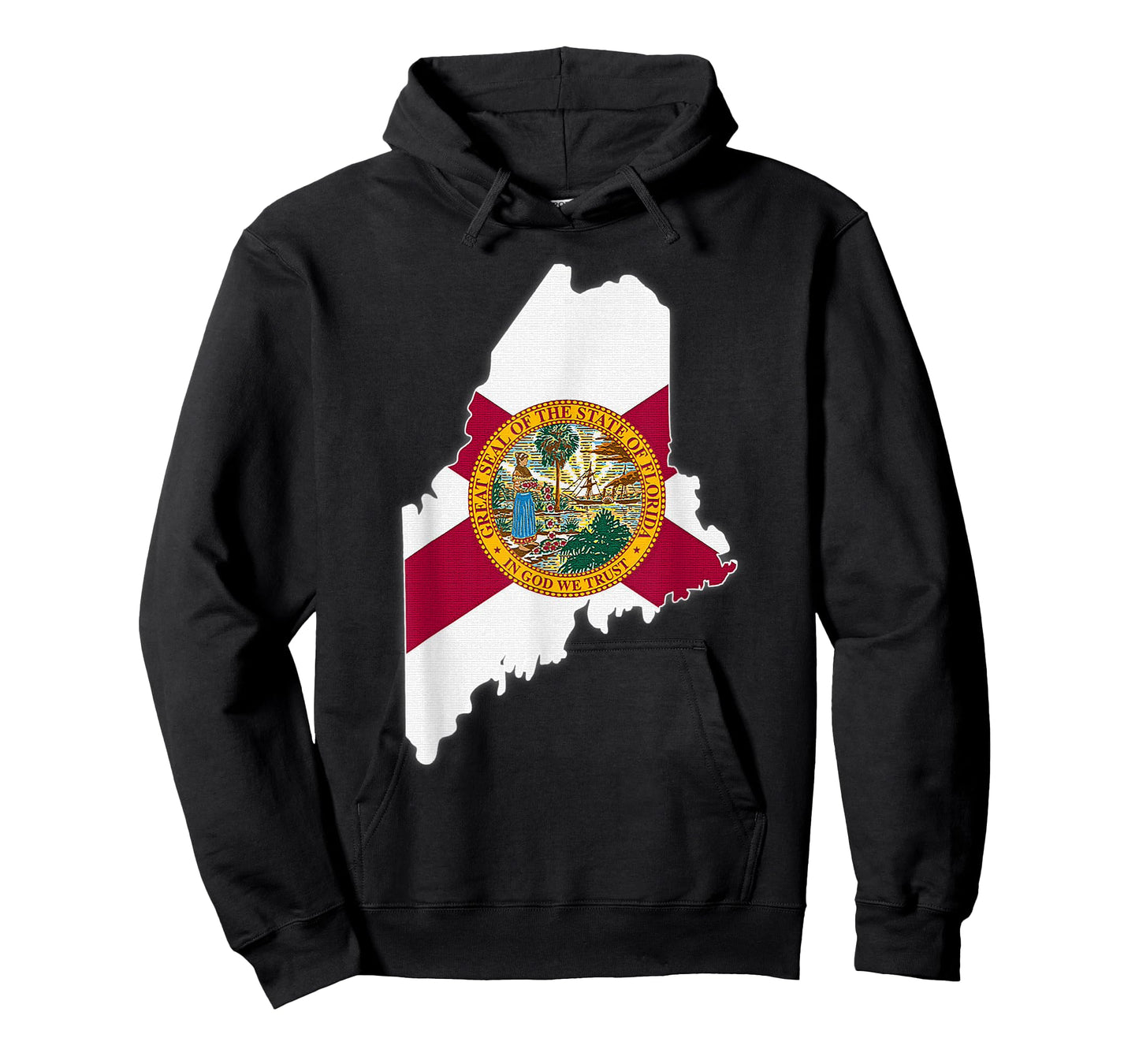 MAINE STATE MAP FLORIDA FL Flag Roots Men Women Gift T-Shirt
