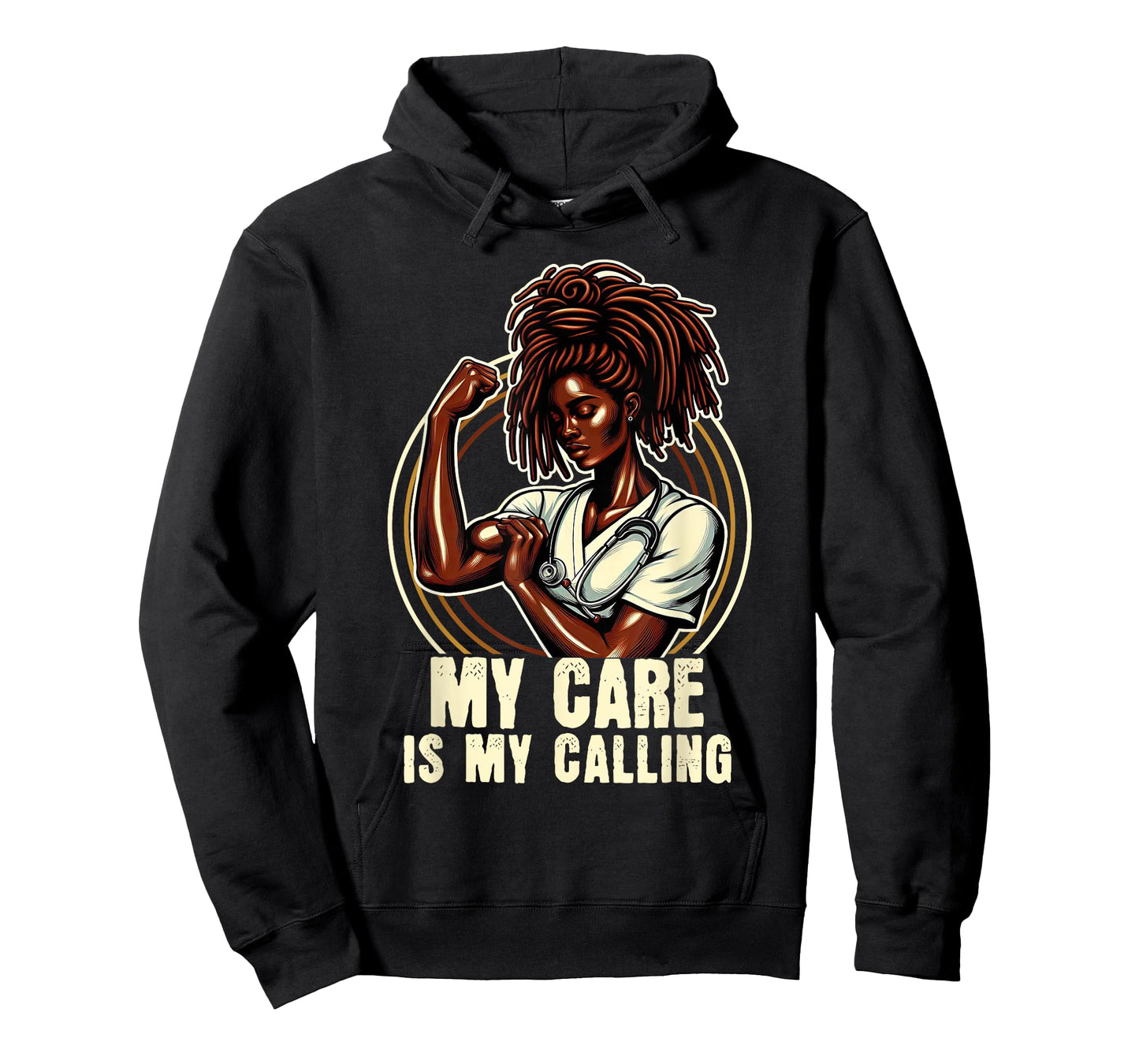 African American Locs Nurse Black Melanated Nursing T-Shirt