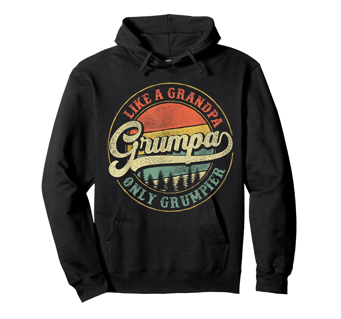 Grumpa Like a Grandpa Only Grumpier Retro Grumpa Definition T-Shirt