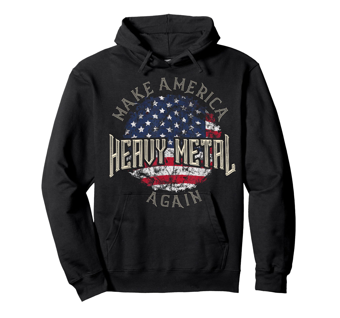 Patriotic Metal Head Make America Heavy Metal Again USA Flag T-Shirt