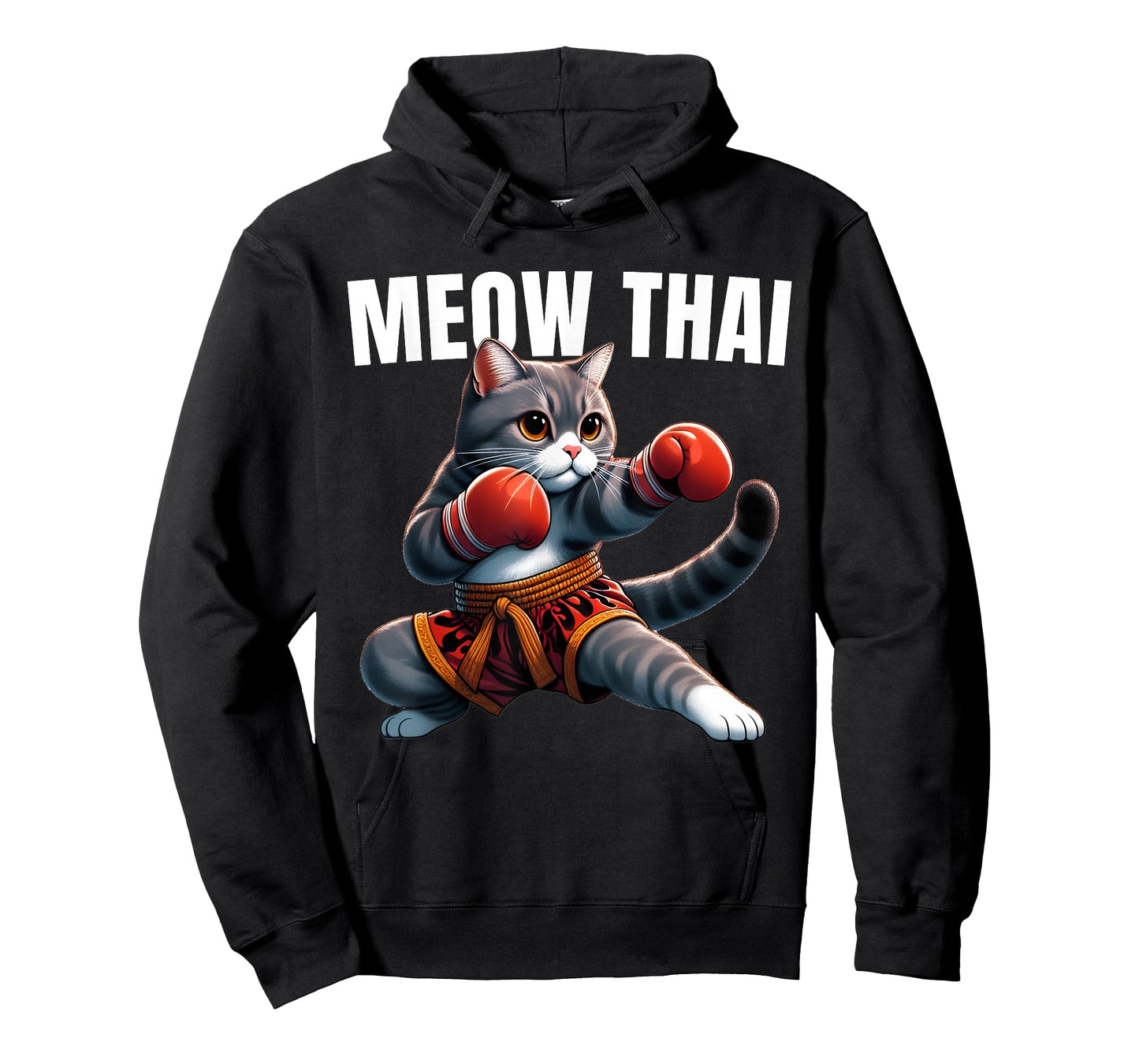 Funny Muay Thai Cat Meow Thai Boxing Martial Art Kids T-Shirt