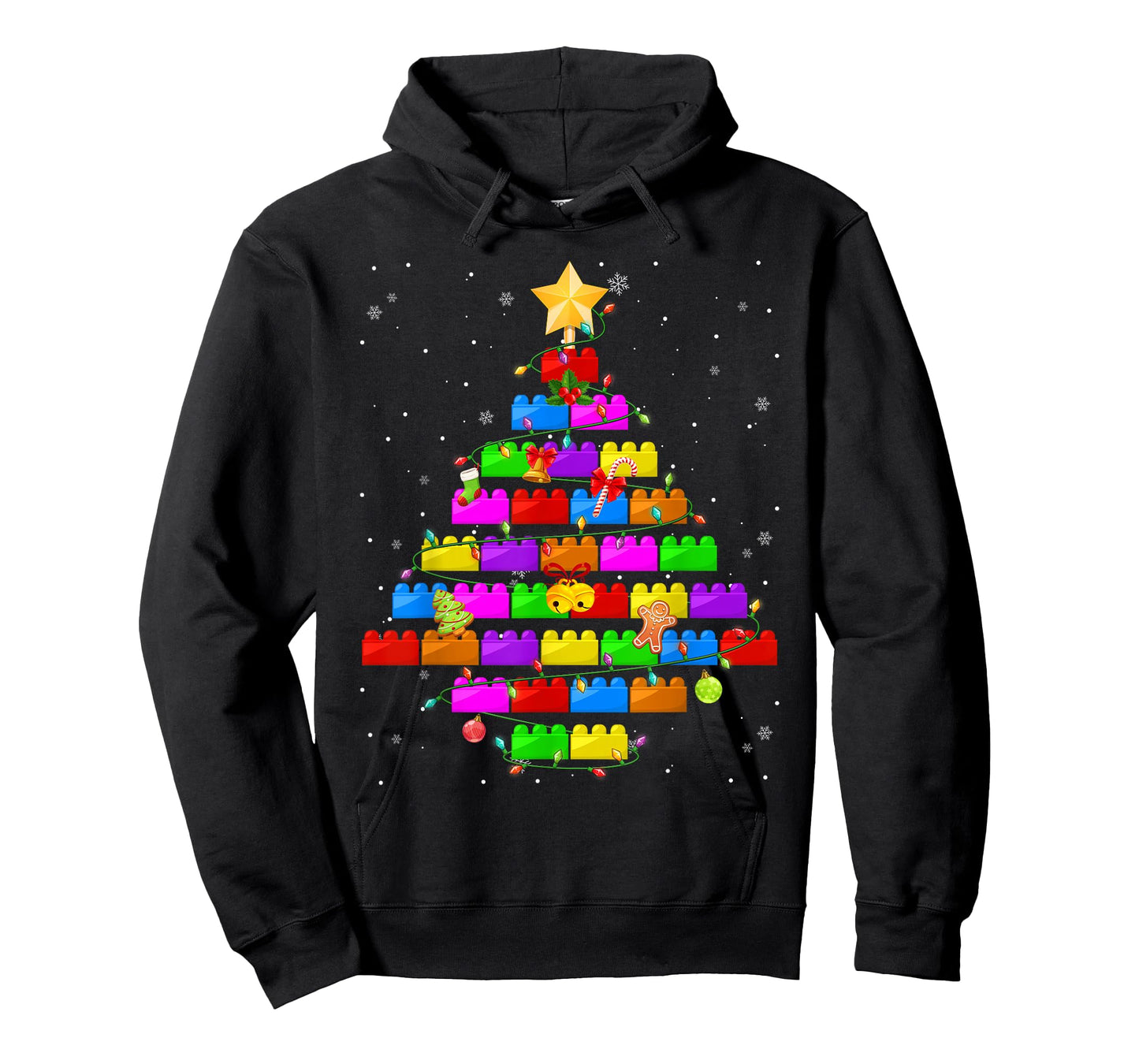 Merry Christmas PJS Blocks Building Christmas Tree Boys Kids T-Shirt