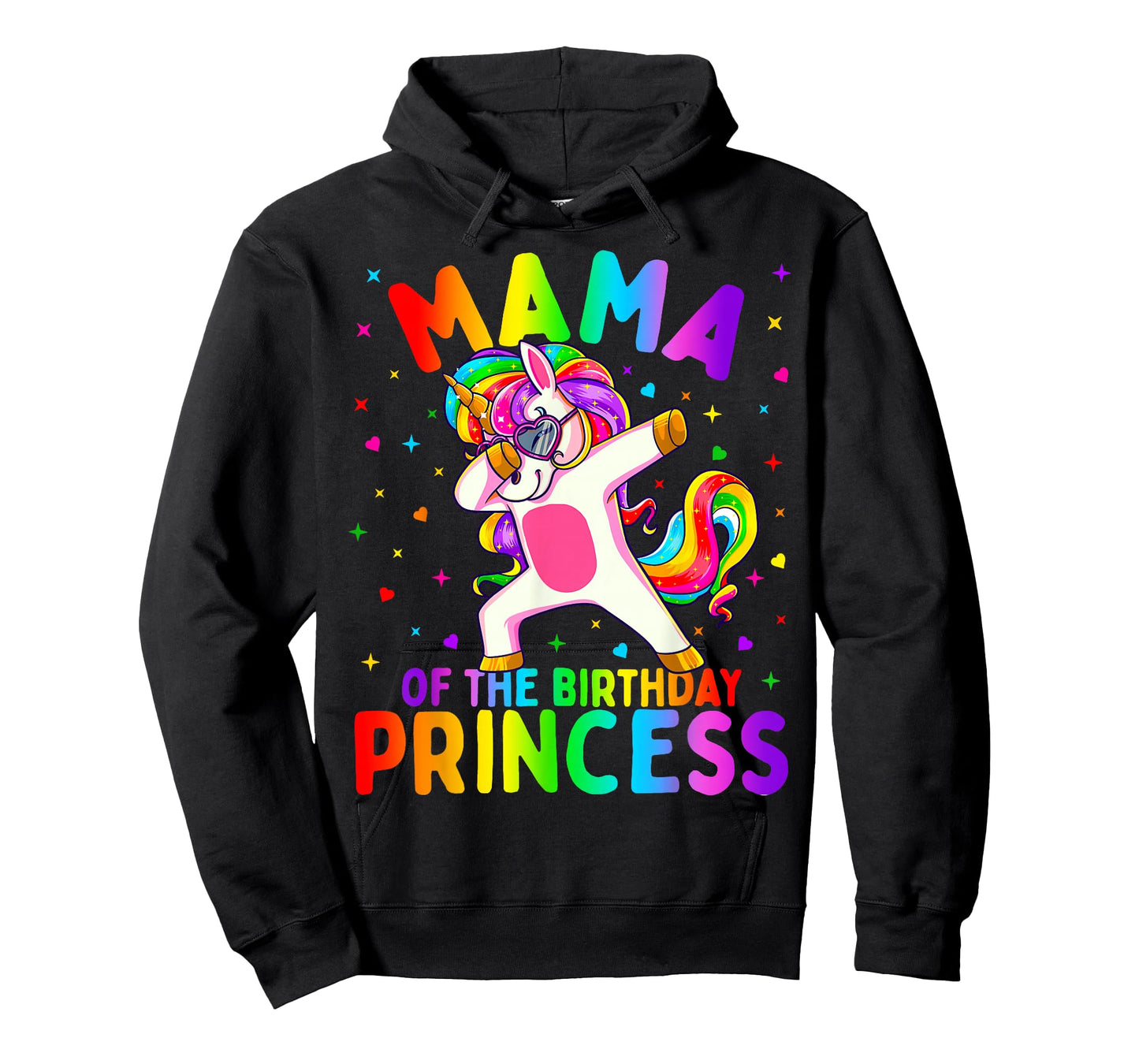 Mama of The Birthday Princess Girl Dabbing Unicorn Mom T-Shirt