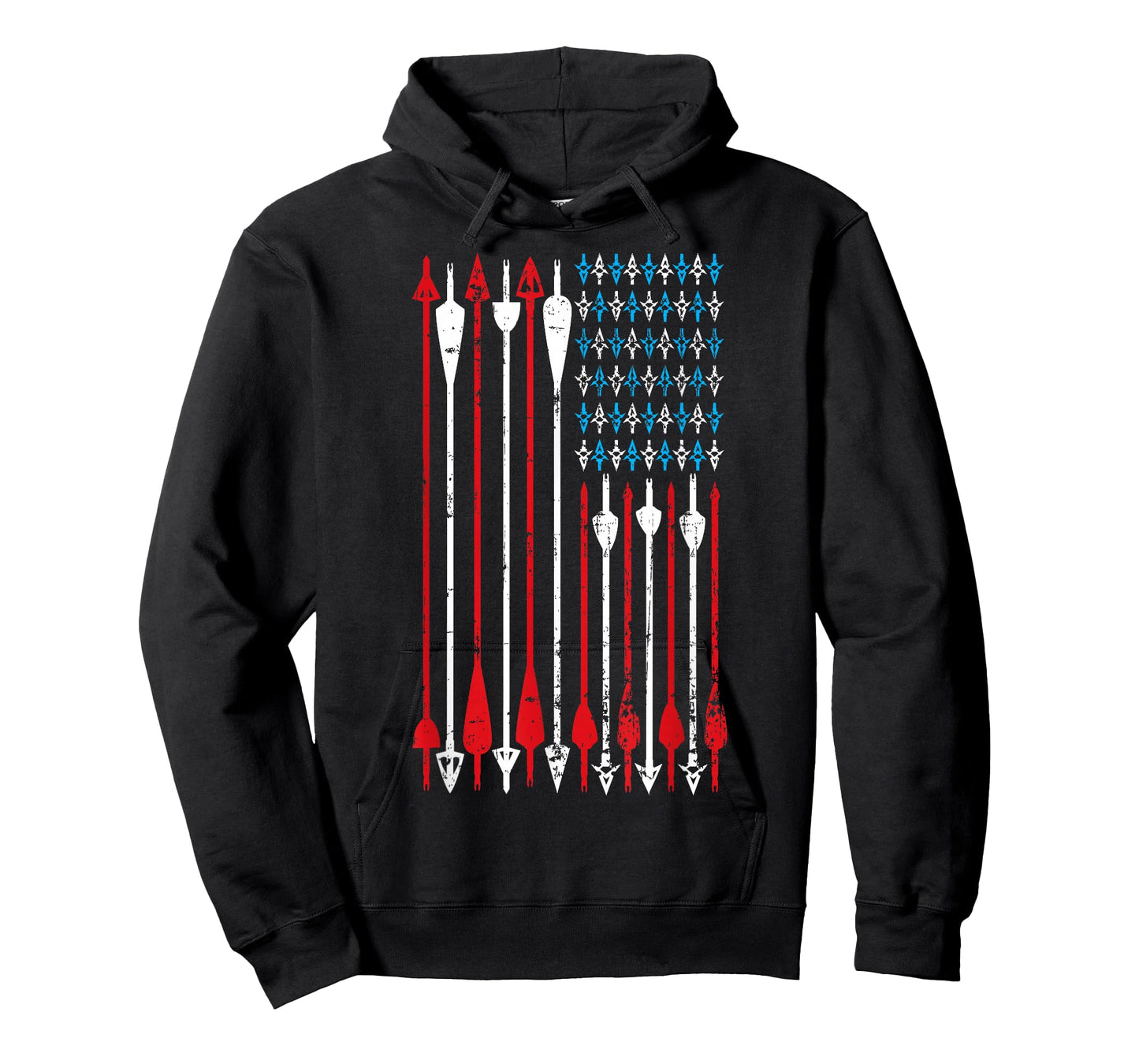 Vintage American Flag Archery Bow Hunting T-Shirt