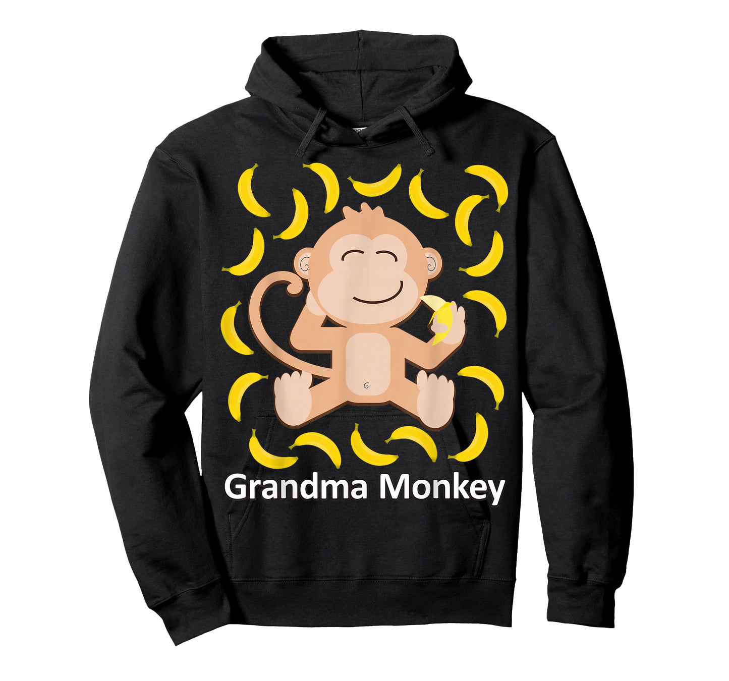 Grandma Monkey Banana Print Monkeys Bananas T-Shirt