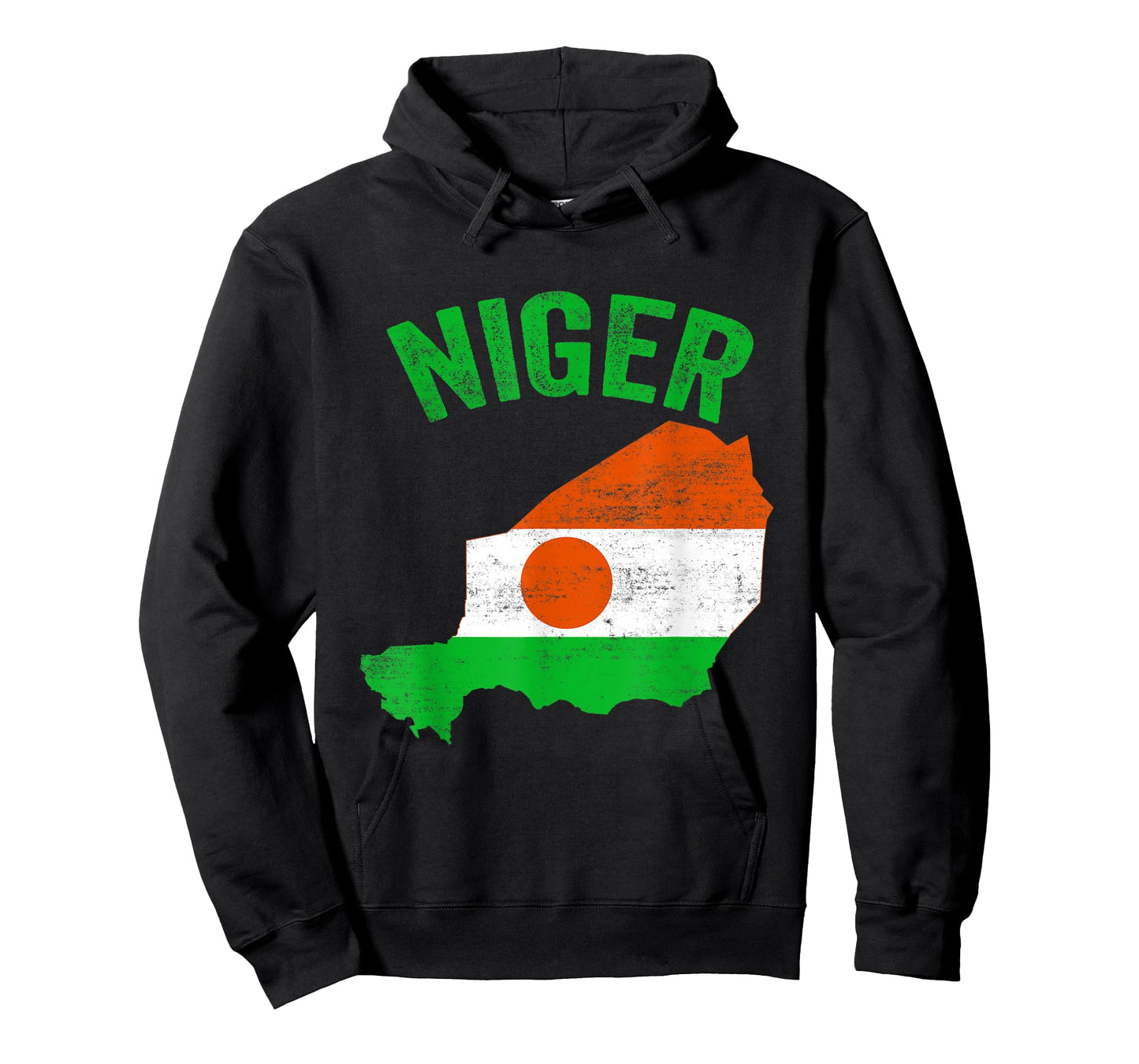 Distressed Retro Niger Flag Niger Map Patriotic Women Kids Men T-Shirt