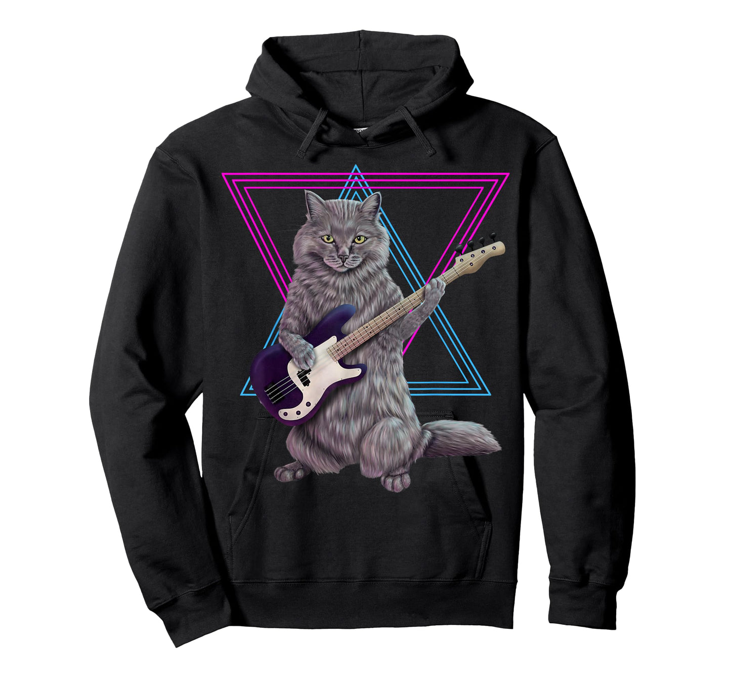 Basskatze - Rockkitty on a Bass Guitar T-Shirt
