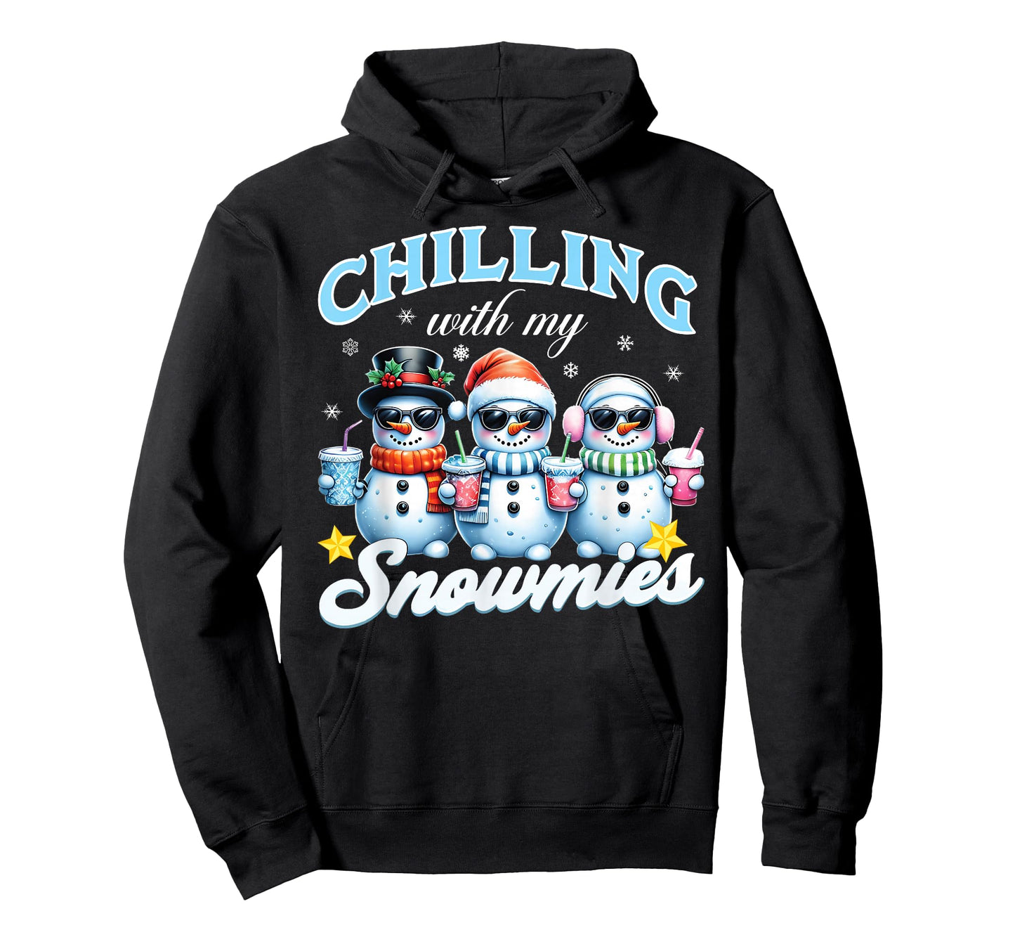Chillin With My Snowmies Funny Snowman Christmas Kids Boys T-Shirt