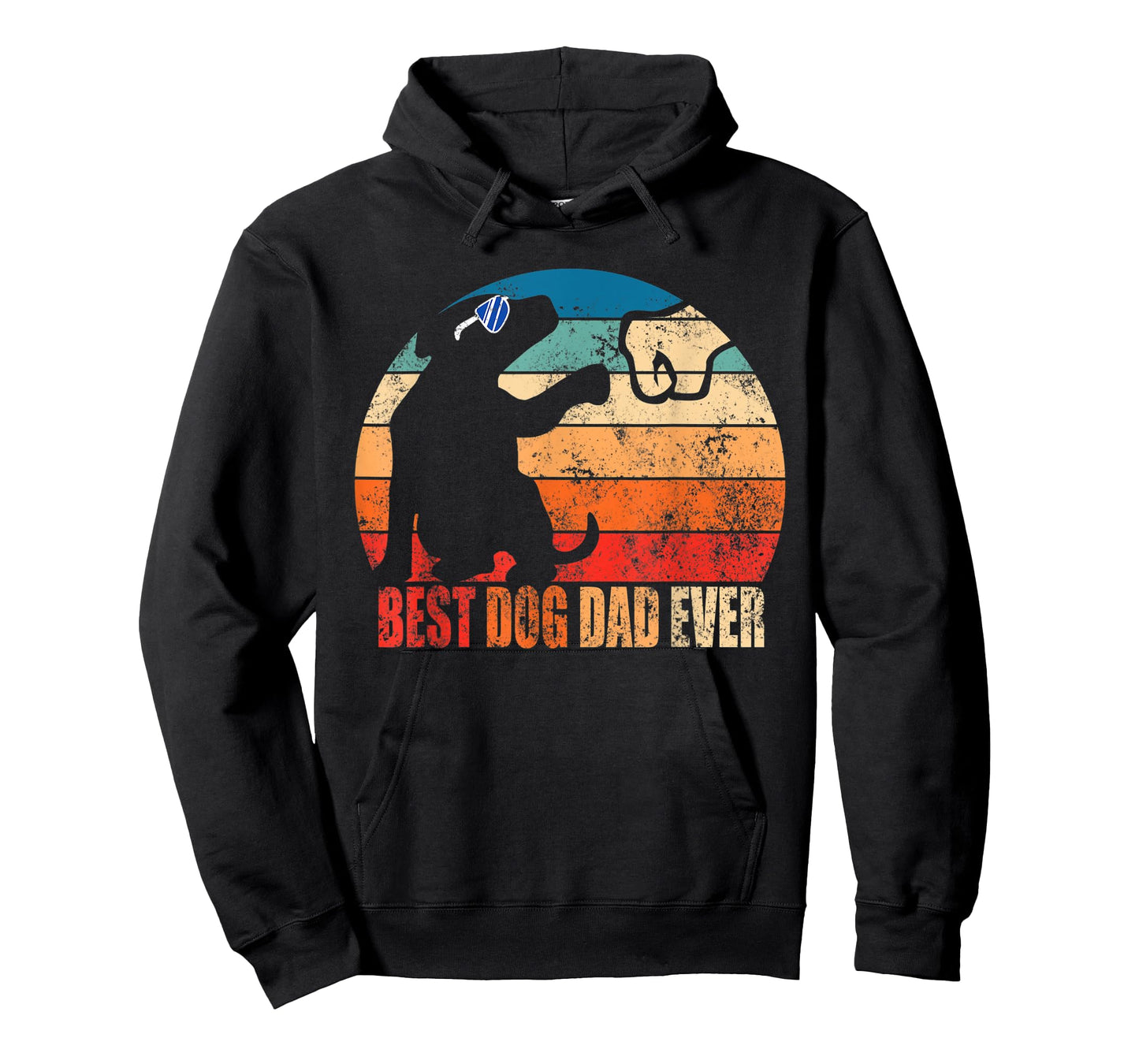 Best Dog Dad Ever Fist Bump Retro Daddy Gift Son Daughter Men Women Kids T-Shirt