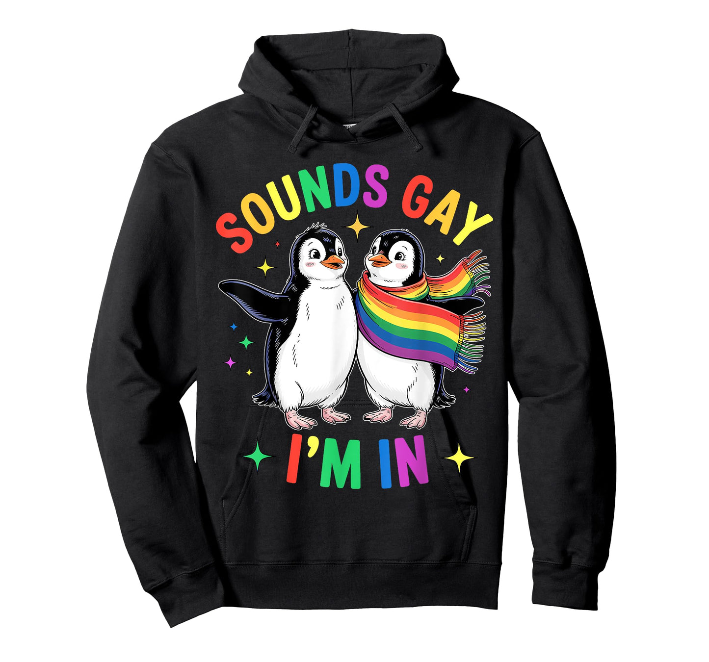 Cute Penguins Wearing Rainbow for Funny LGBTQ Pride Look T-Shirt