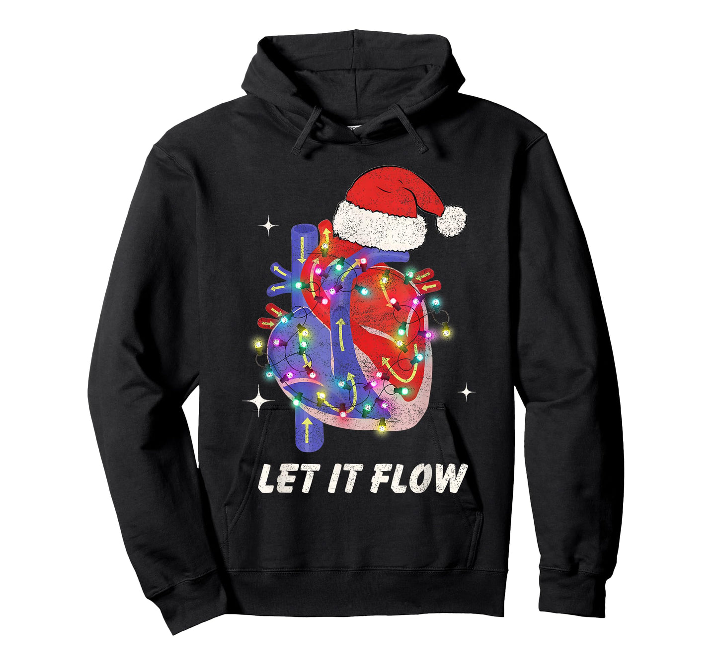 Christmas Cardiac Nurse Heart Anatomy CCU Nurse Xmas Cath L T-Shirt
