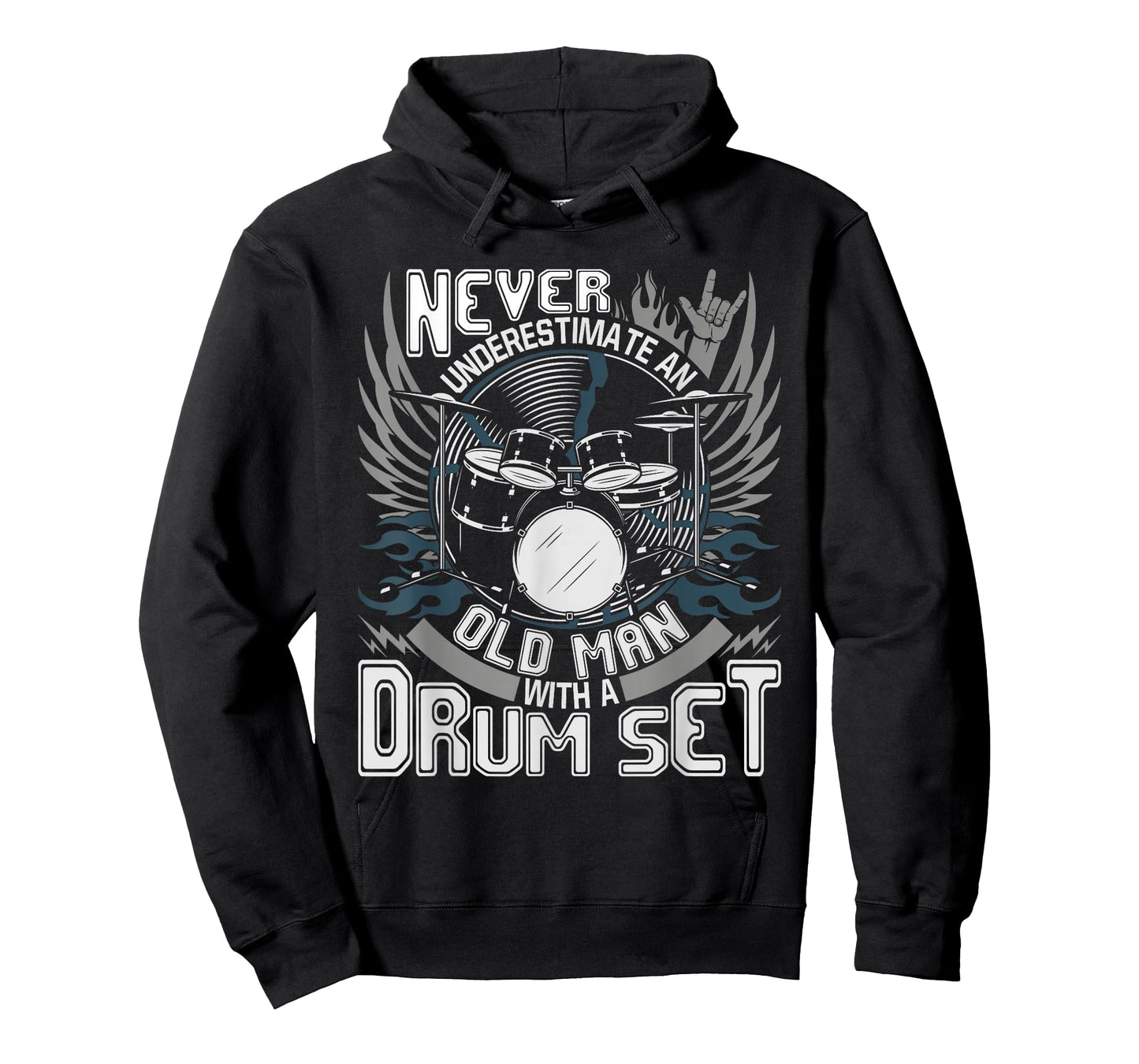 Never Underestimate An Old Man With A Drum Set - Drummer T-Shirt