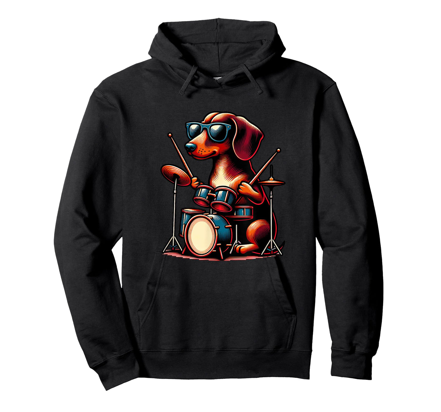 Unique Dachshund Beats Drumming Dog Enthusiast Art T-Shirt