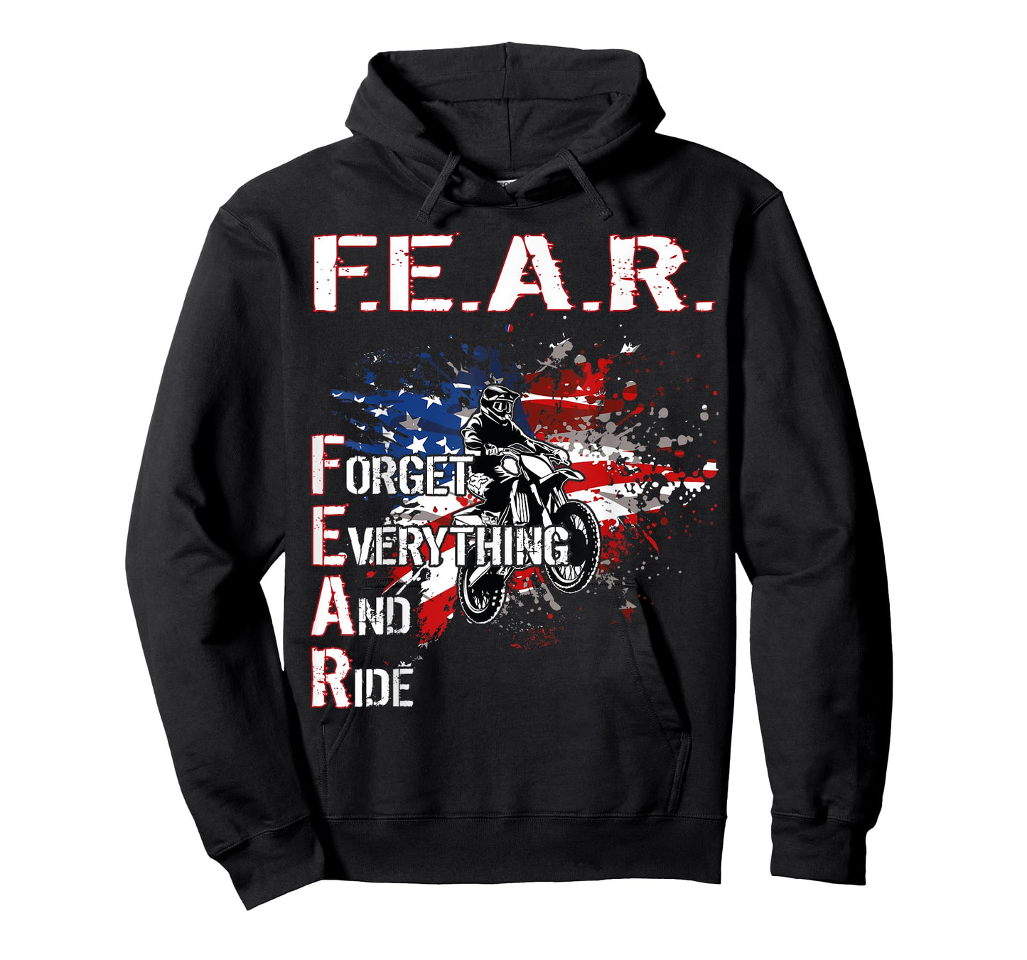 Dirtbike Motocross Forget everything and ride MX US Flag T-Shirt