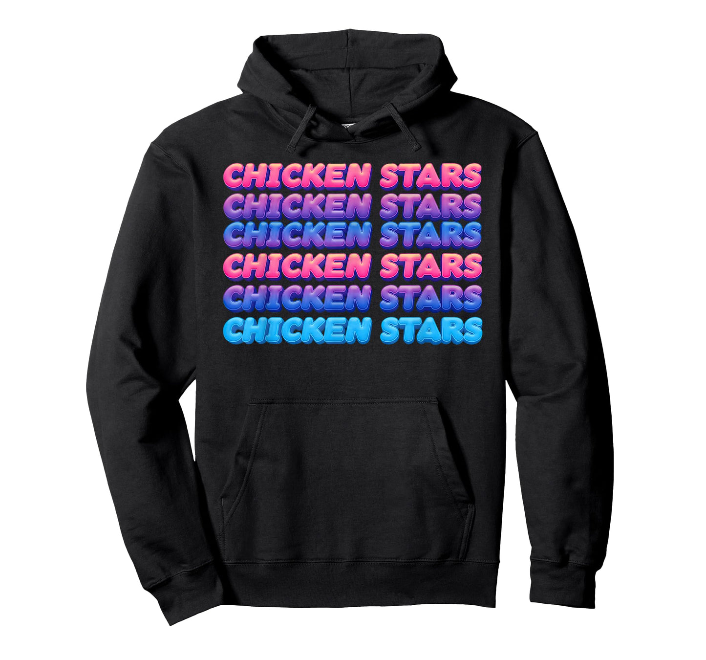 Aesthetic Repeating Chicken Stars Viral Meme Slogan T-Shirt