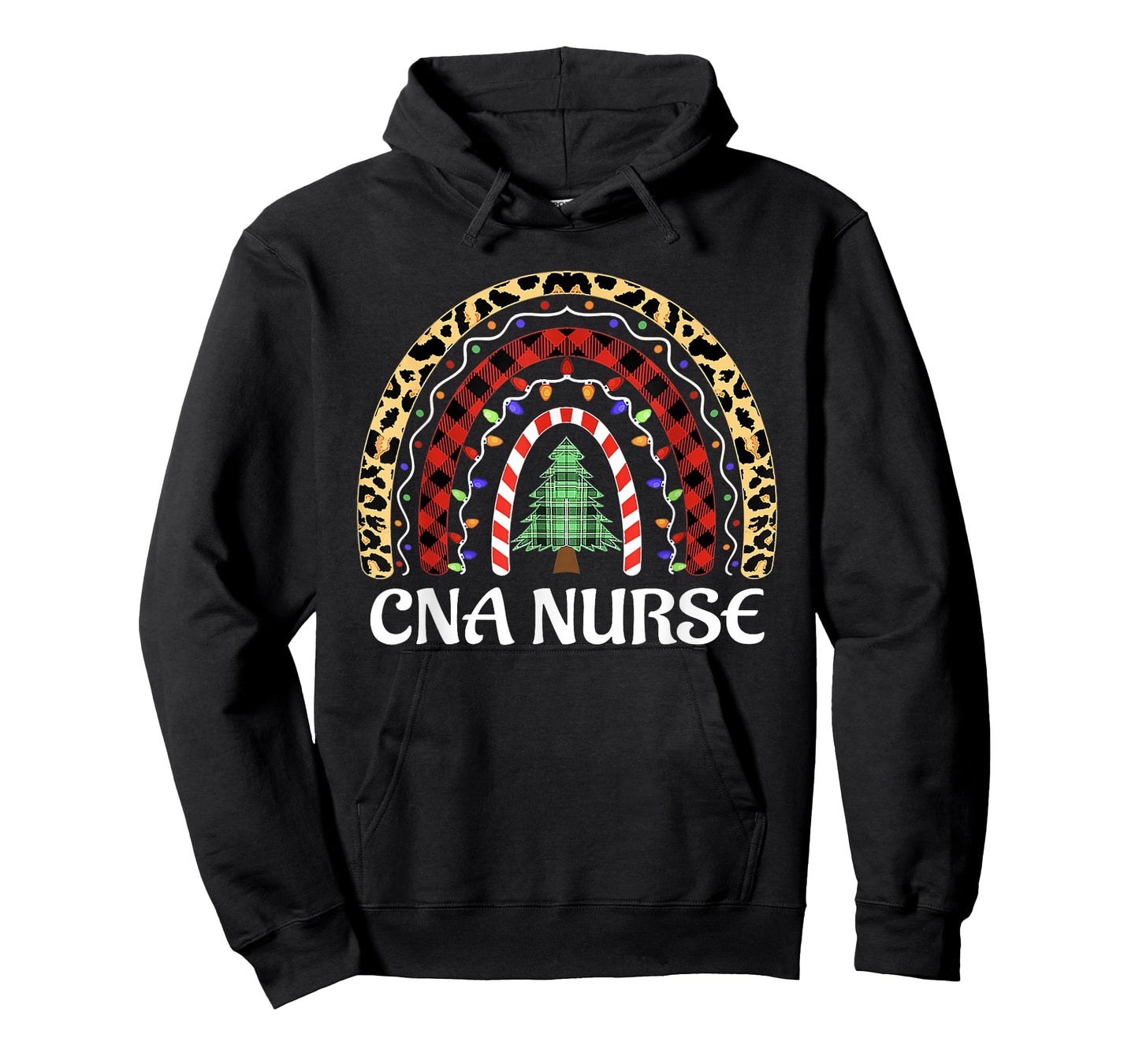 Christmas CNA Nurse Leopard Rainbow Nurse Xmas Christmas T-Shirt
