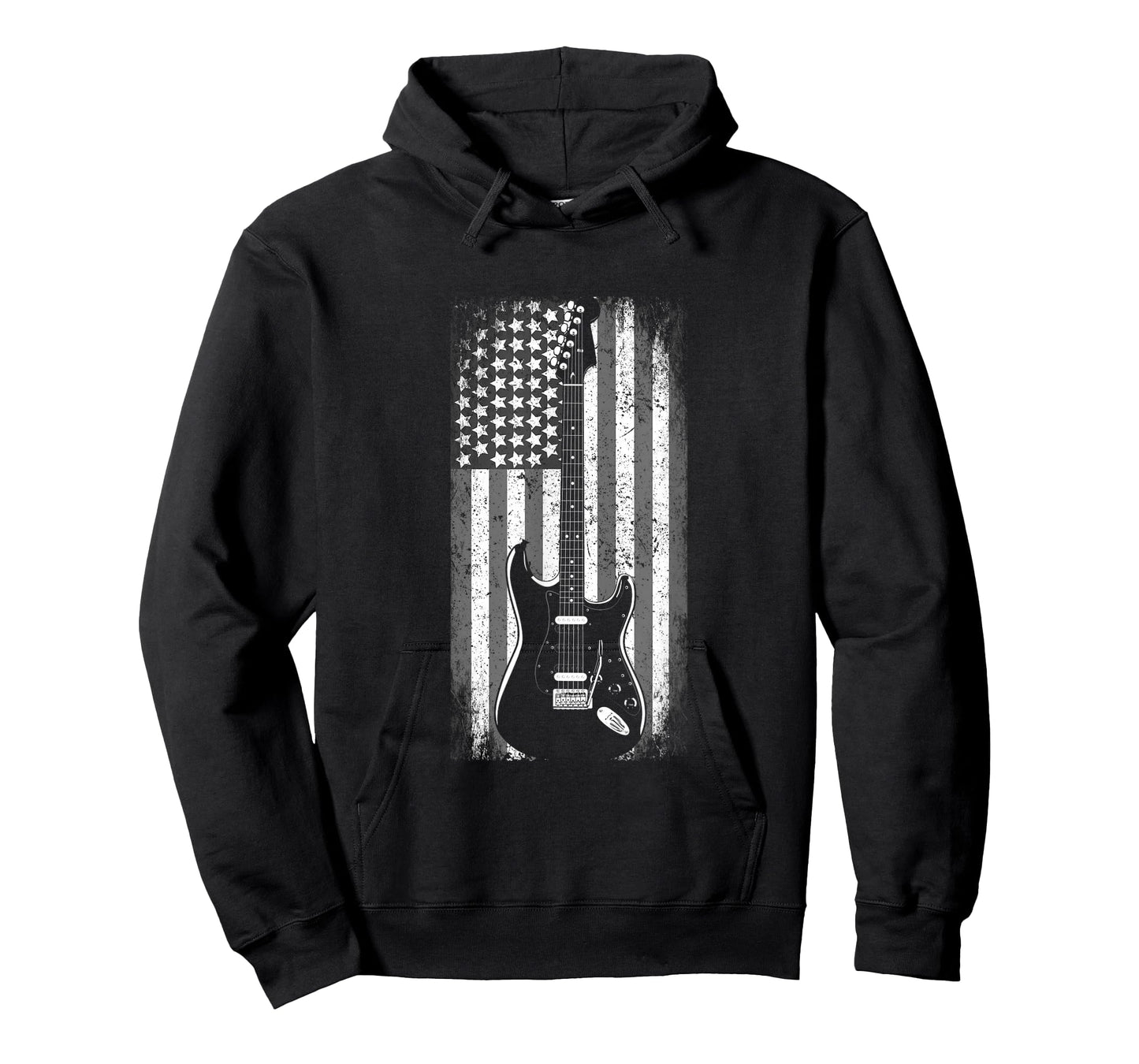 Vintage Rock and Roll Shirt USA American Flag Guitar T-Shirt